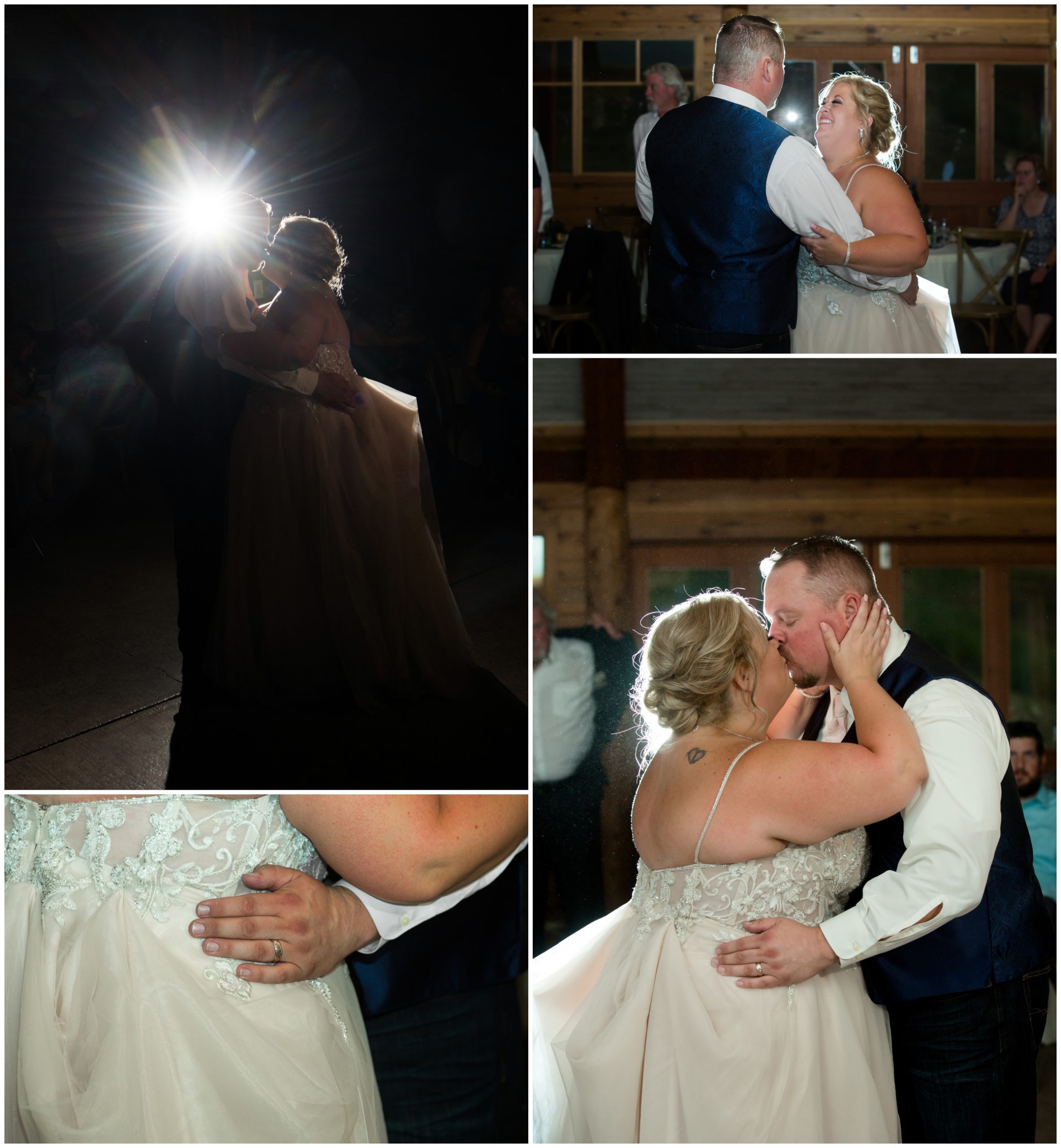first dance at barn reception at Wedgewood Weddings Mountain View Ranch