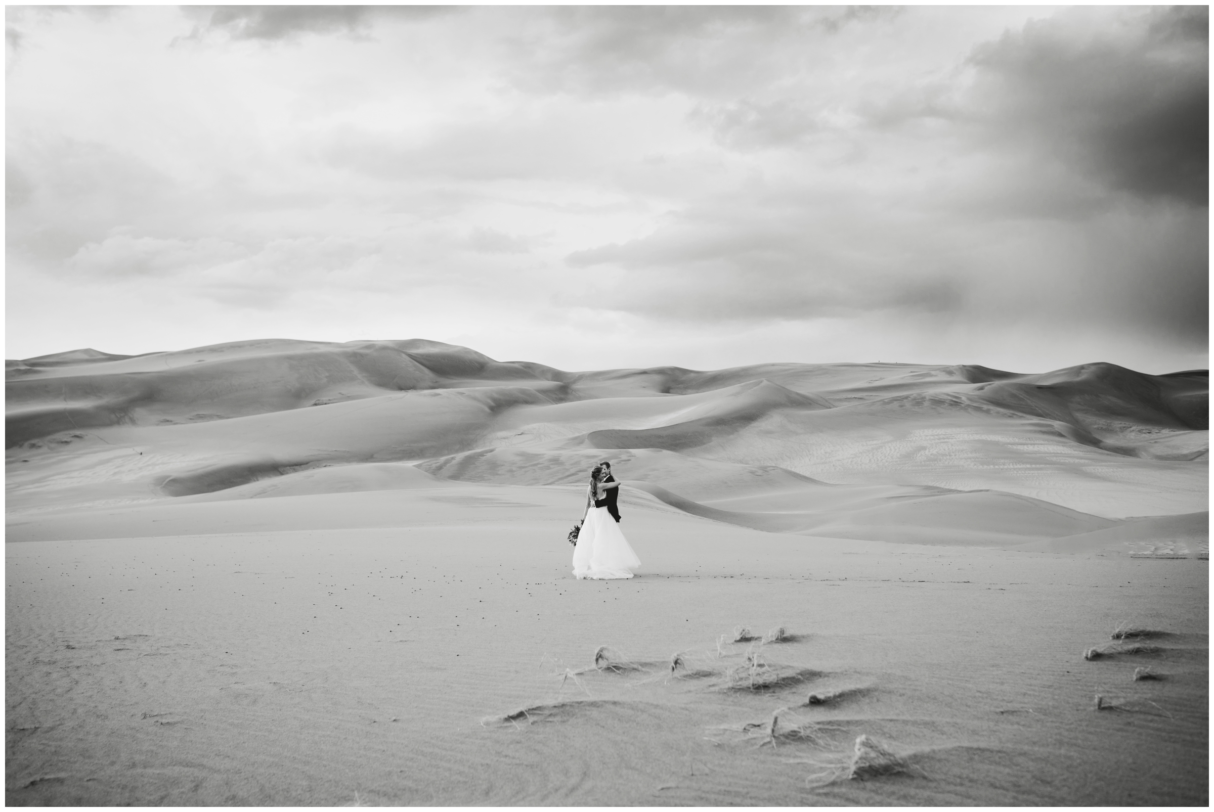 Colorado elopement wedding portraits at the Great Sand Dunes
