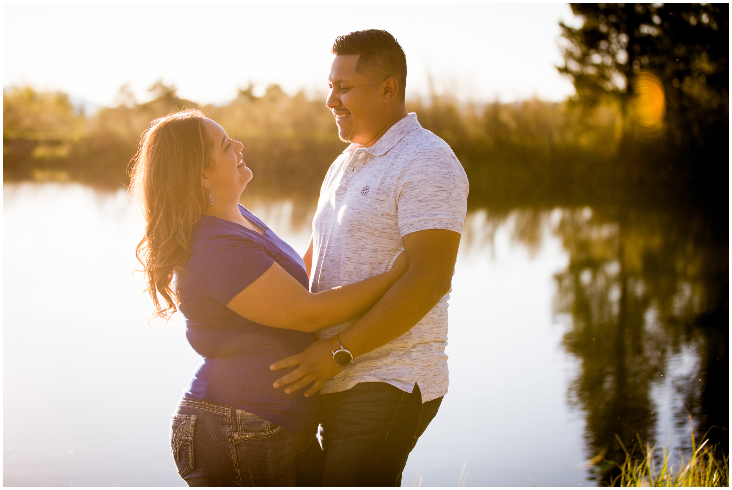 sunny golden hour engagement photography inspiration in Winter Park Colorado 