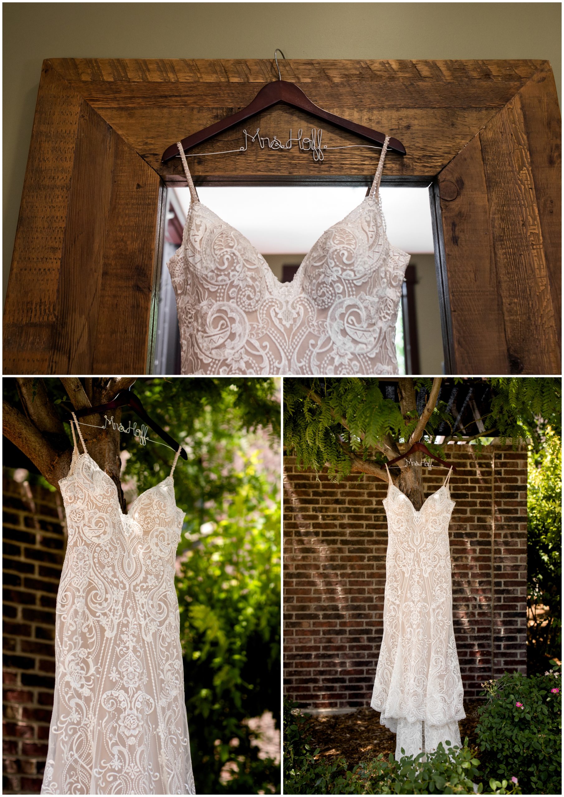 custom bridal hanger at Westminster Colorado wedding 