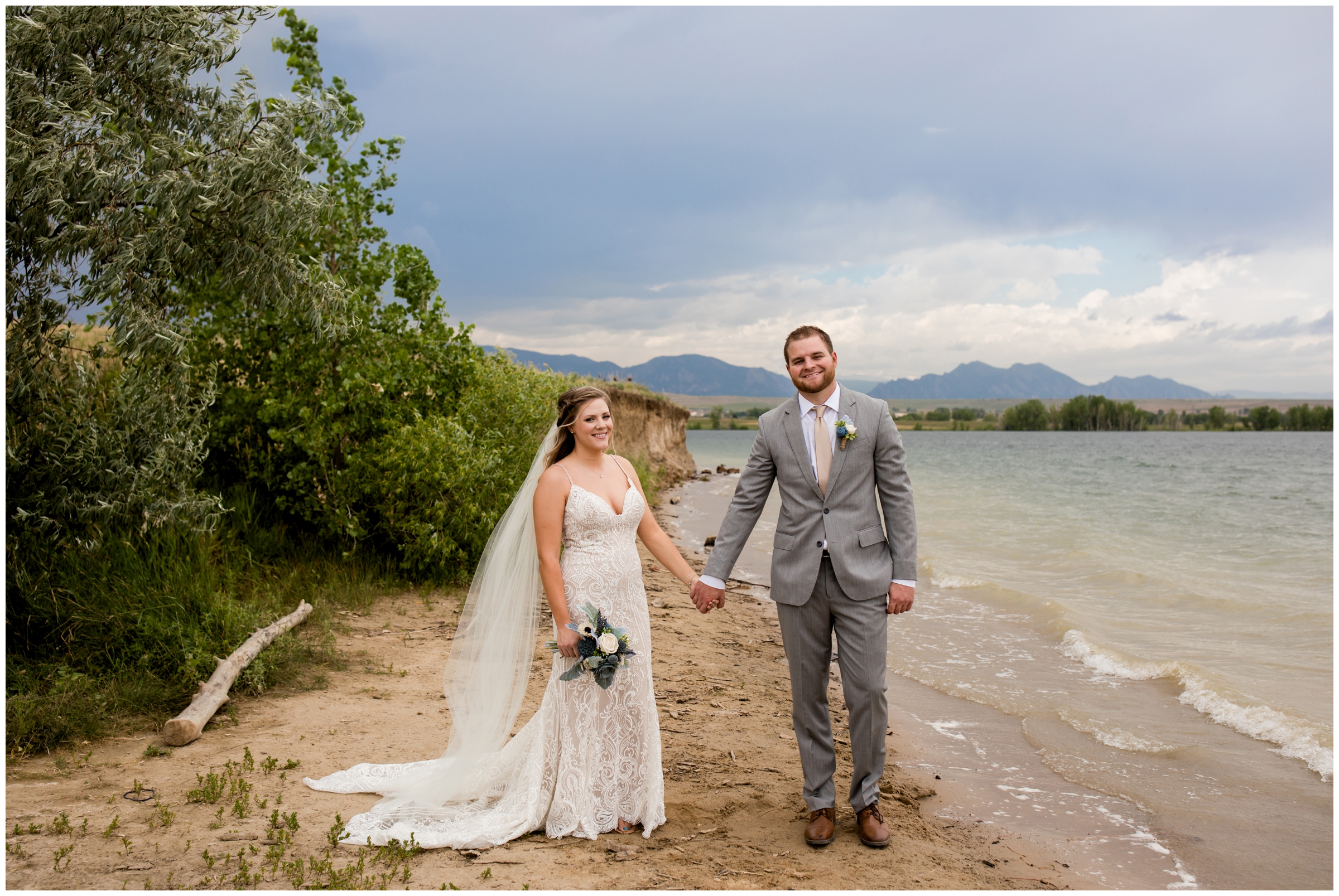 Westminster Colorado lake wedding pictures at Standley Lake 