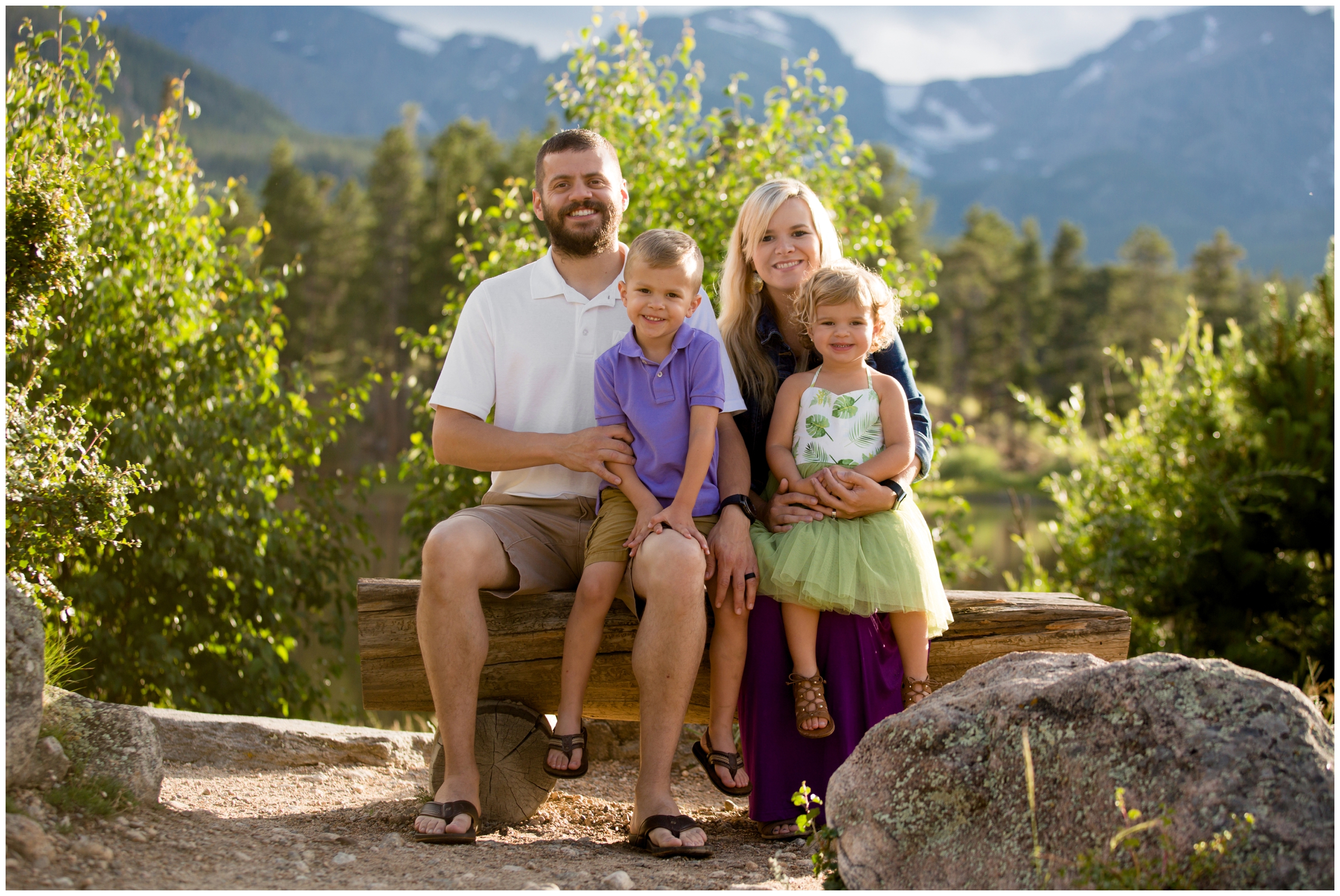 Estes Park family portraits at Sprague Lake RMNP by Colorado photographer Plum Pretty Photography