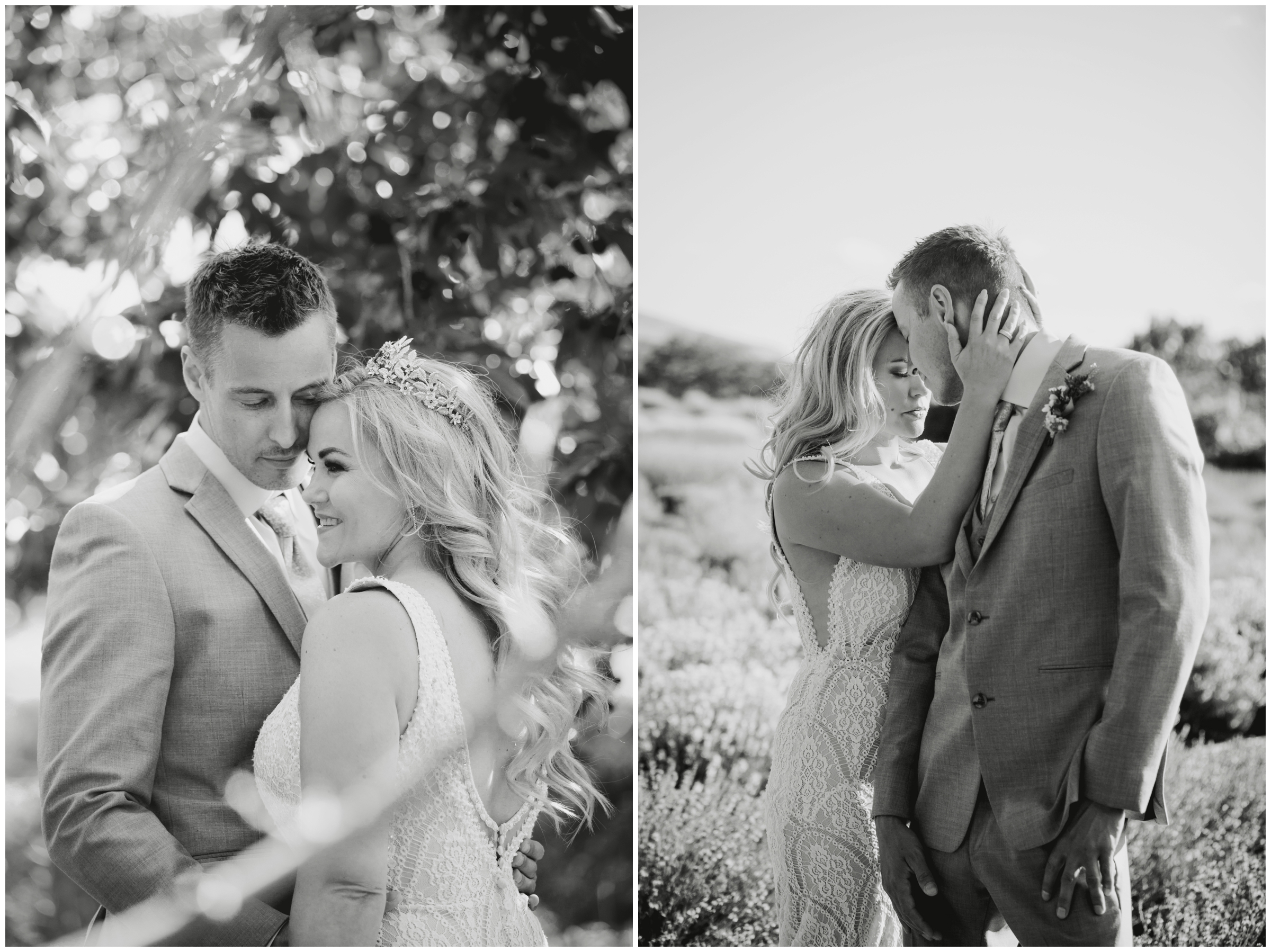 black and white wedding portraits by Colorado wedding photographer Plum Pretty Photo 