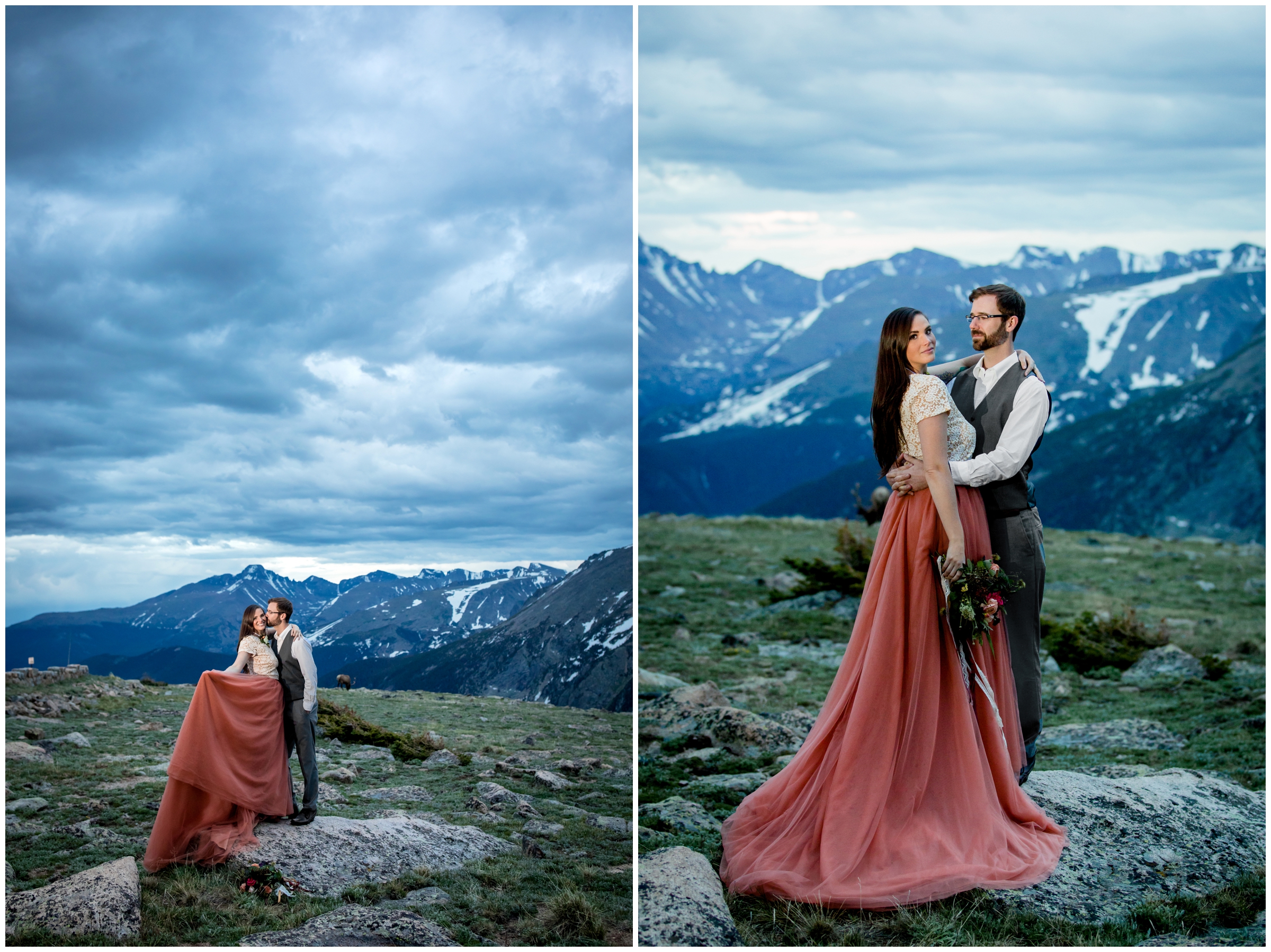 Rocky Mountain National Park Estes Park elopement photos by Colorado wedding photographer Plum Pretty Photography