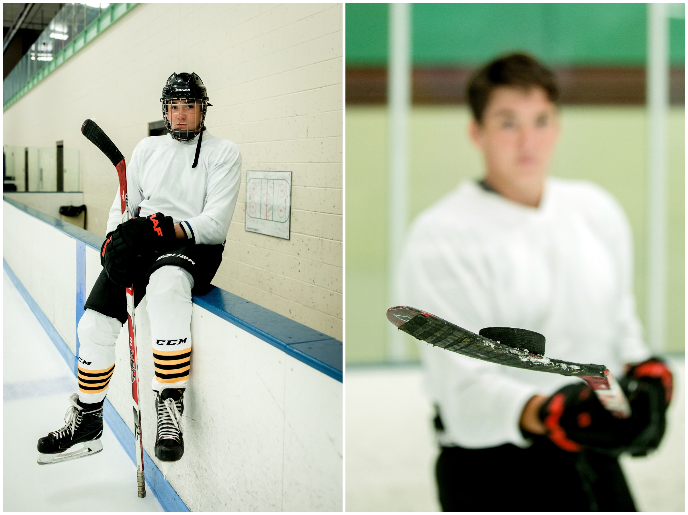 hockey senior pictures by Longmont Colorado photographer Plum Pretty Photography 