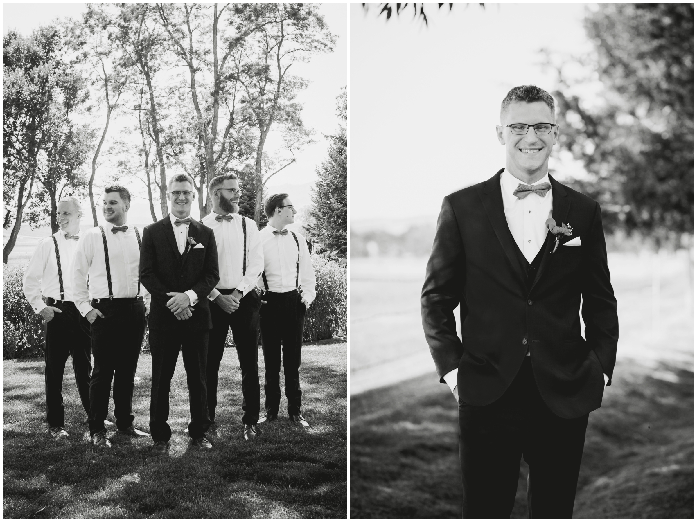 groomsmen attire inspiration with suspenders 