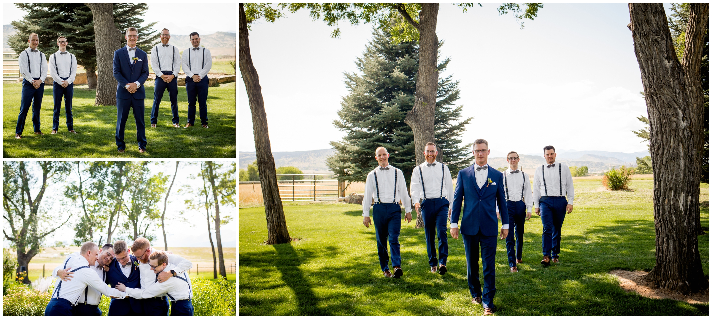 Colorado groom in blue suit 