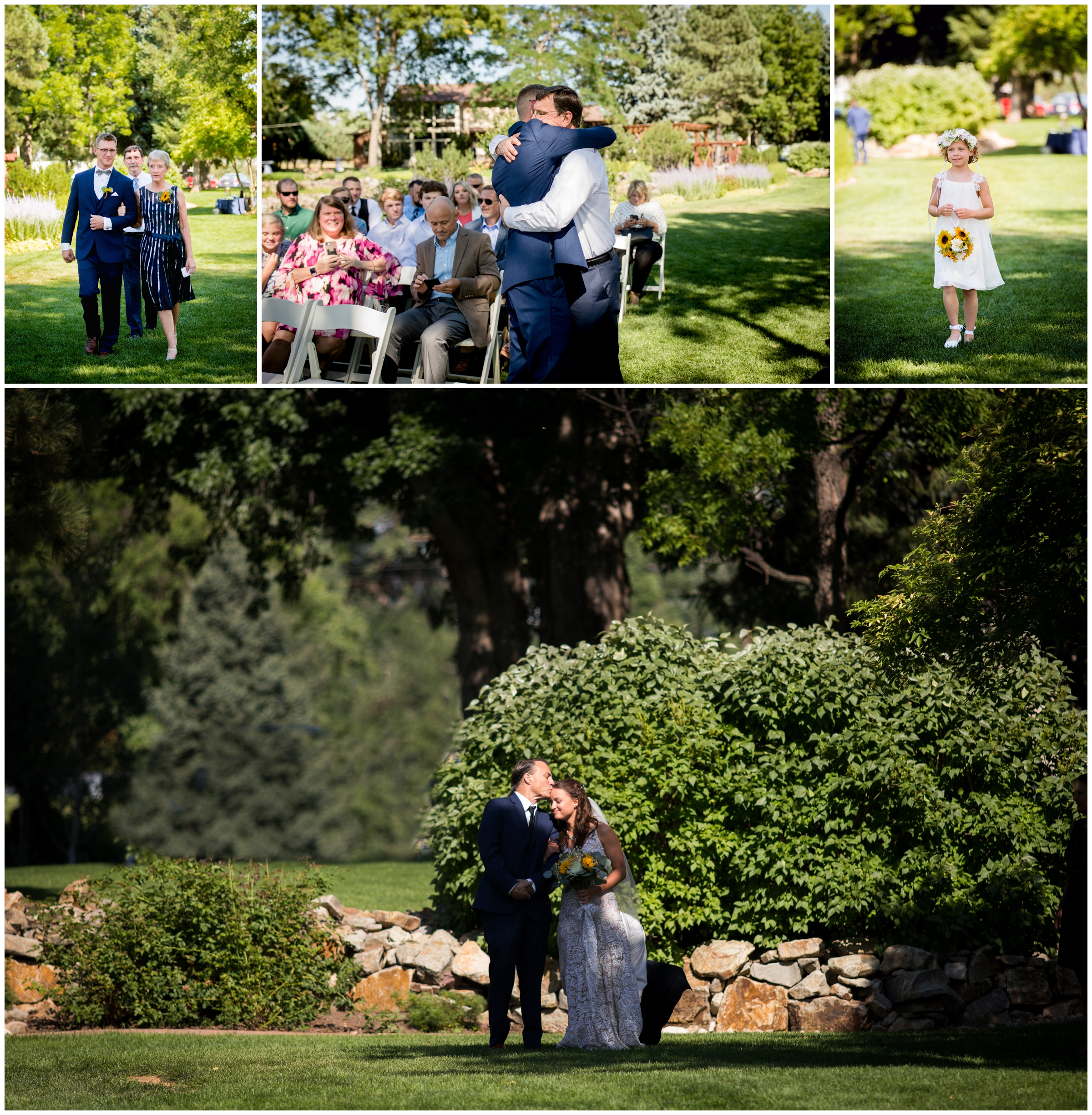 outdoor summer wedding ceremony in Longmont Colorado 