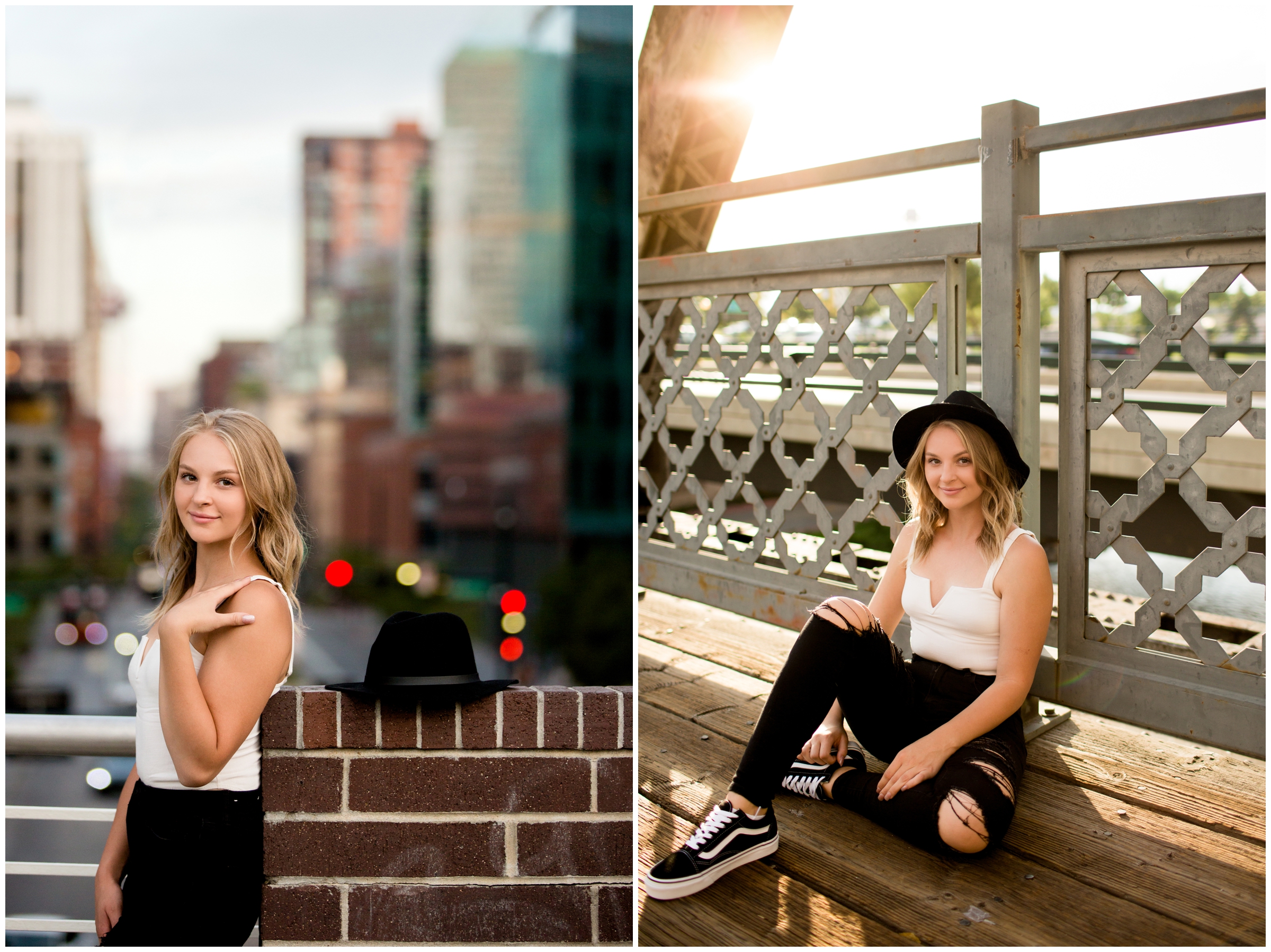 Colorado teen girl posing on Millennium bridge