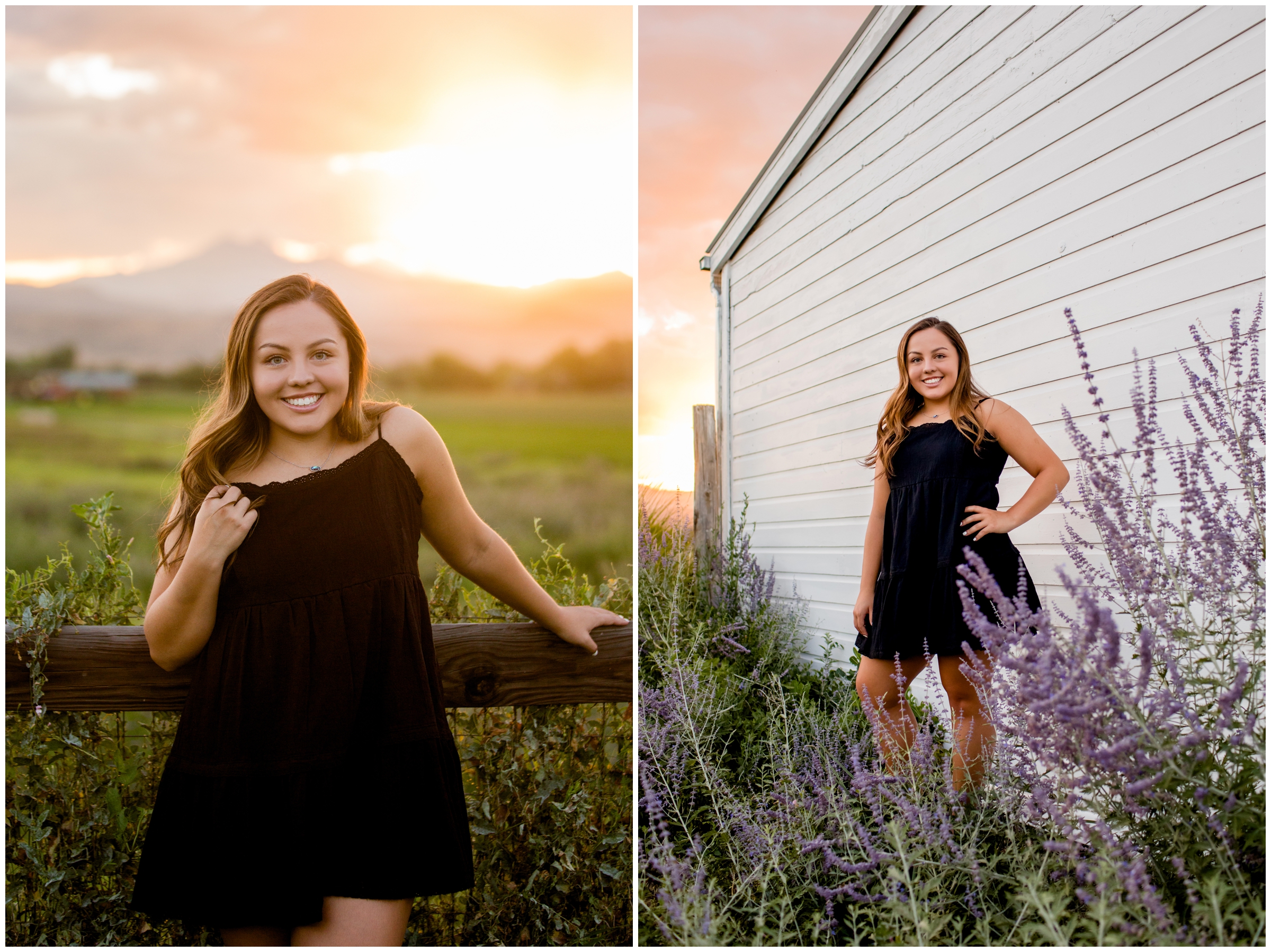 Lyons Colorado senior pictures with mountains in background at Sol Y Sombra Farm 