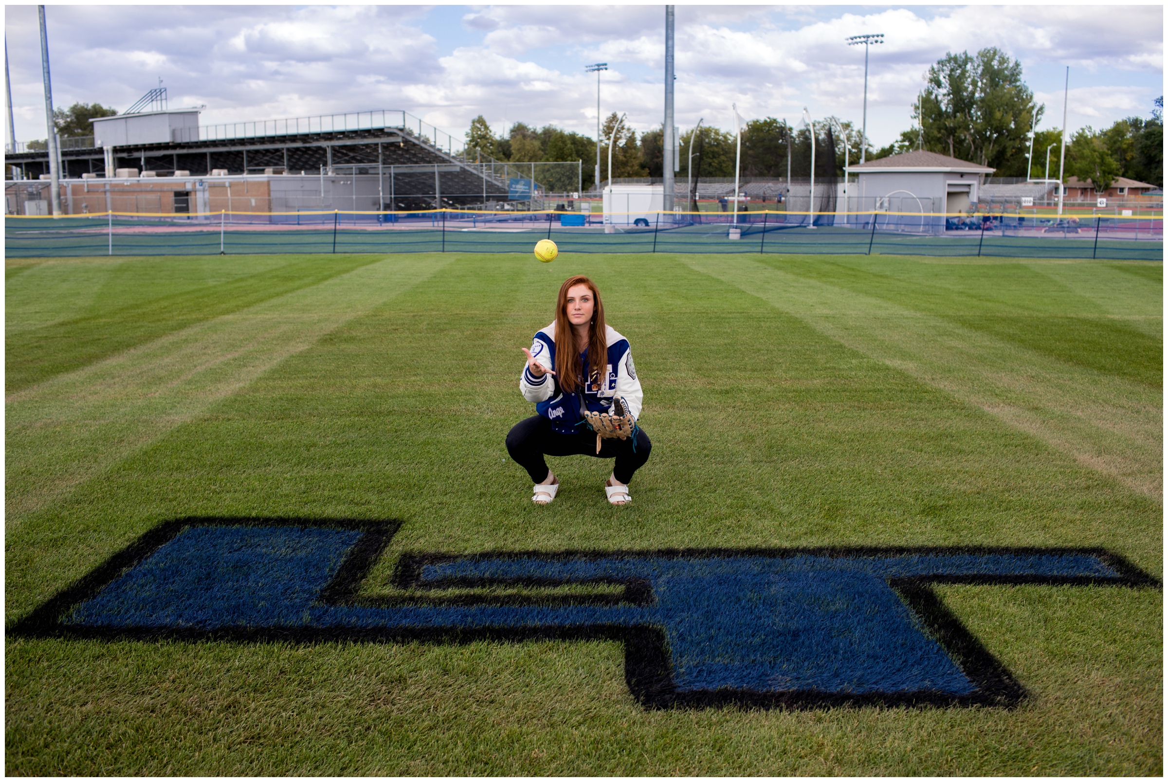 Longmont High School softball senior portraits 