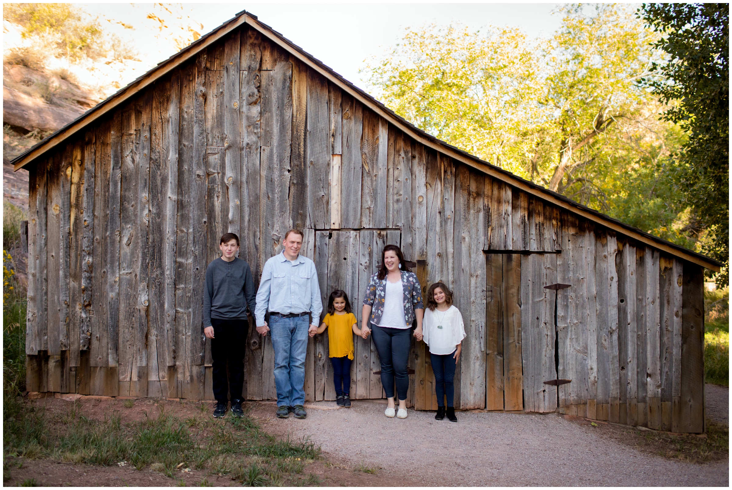 rustic family photography session in Loveland Colorado 