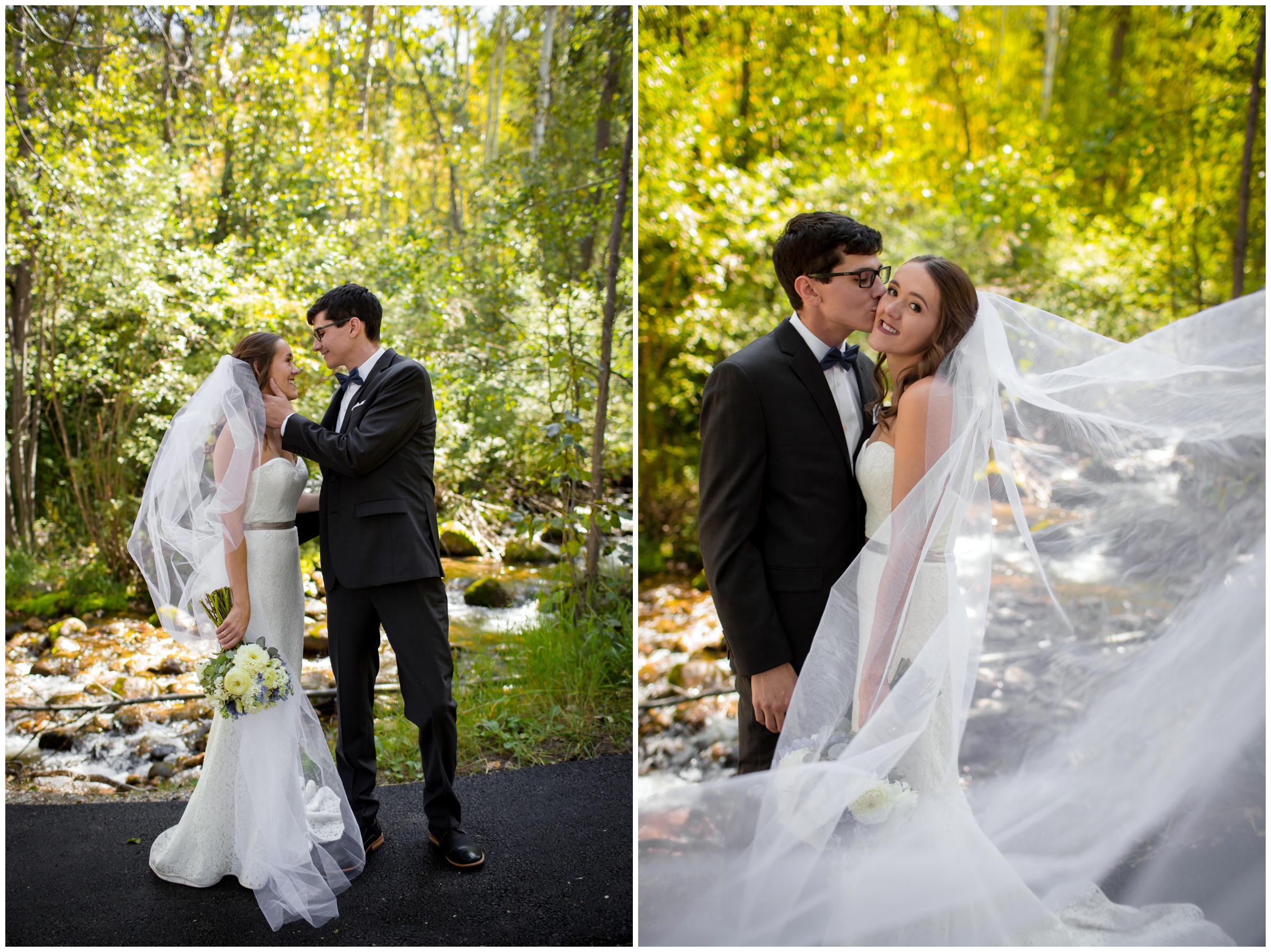 Beaver Creek wedding photos at the wedding deck and Allie's Cabin by Colorado mountain wedding photographer Plum Pretty Photography 