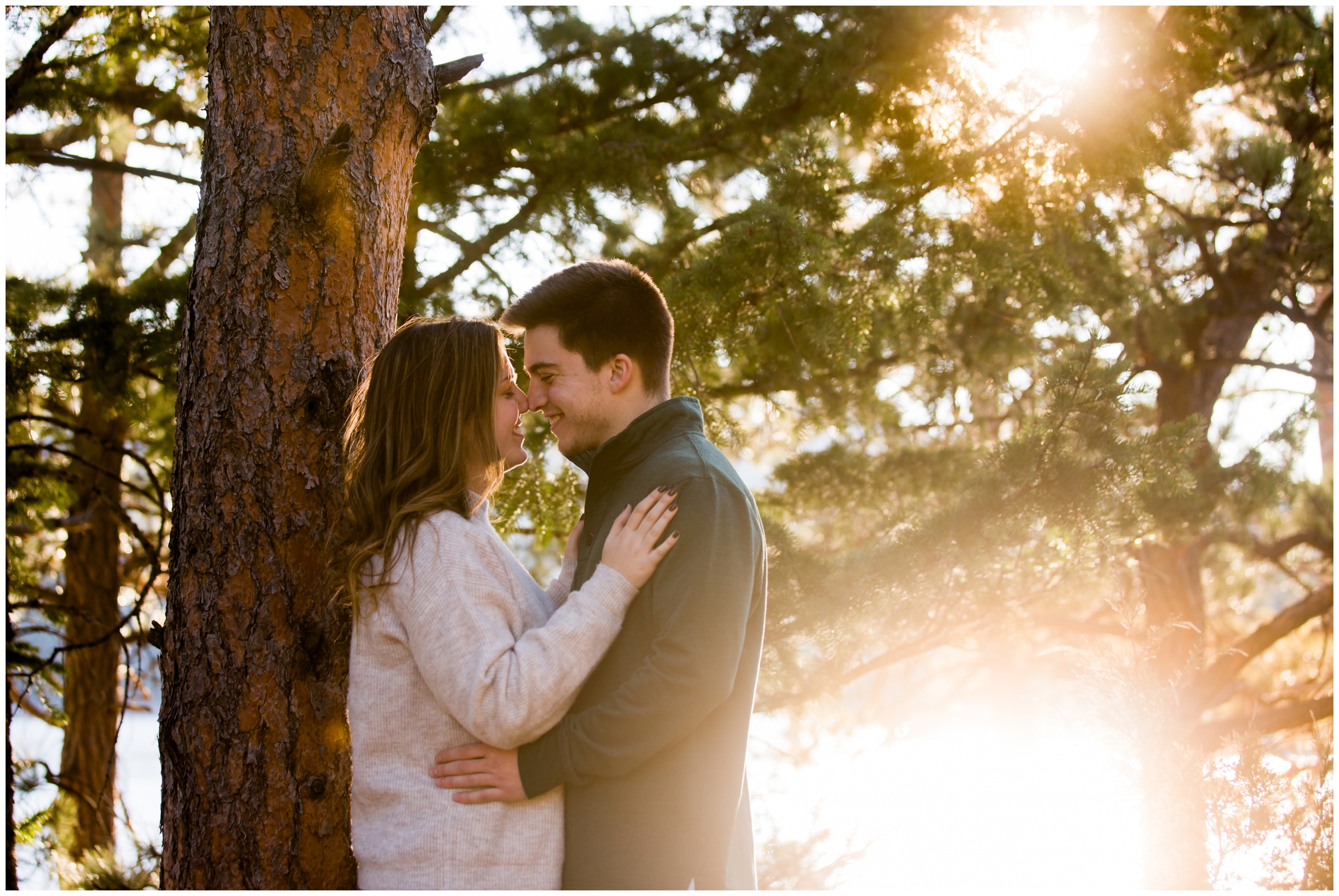 Boulder Colorado forest engagement photography inspiration by Plum Pretty Photo 