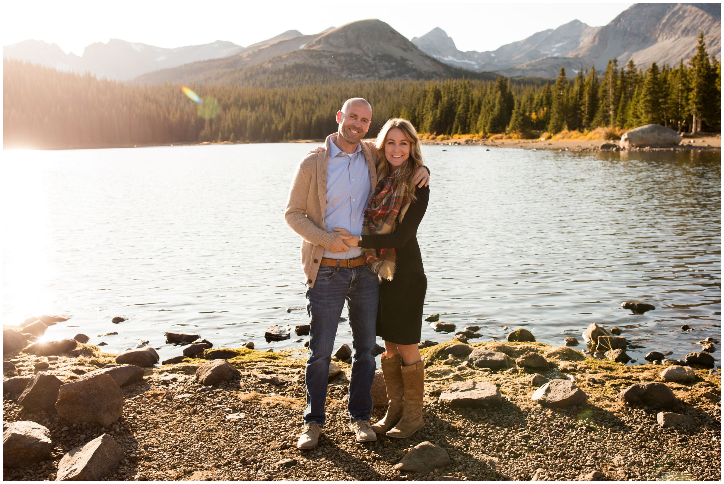 Estes Park Colorado couples photography ideas at Brainard Lake 