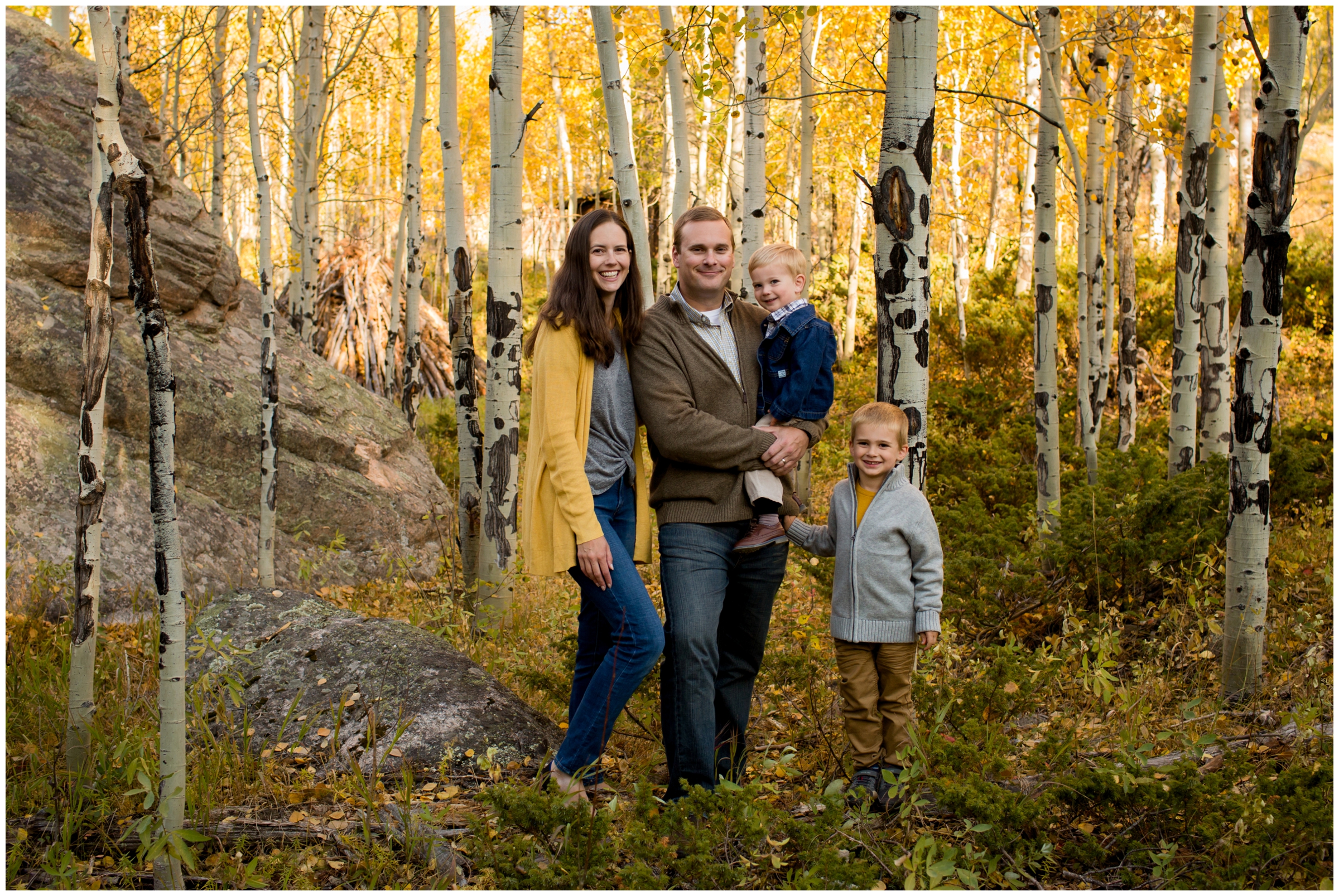 family photos in aspen grove during Estes Park Colorado family photos 