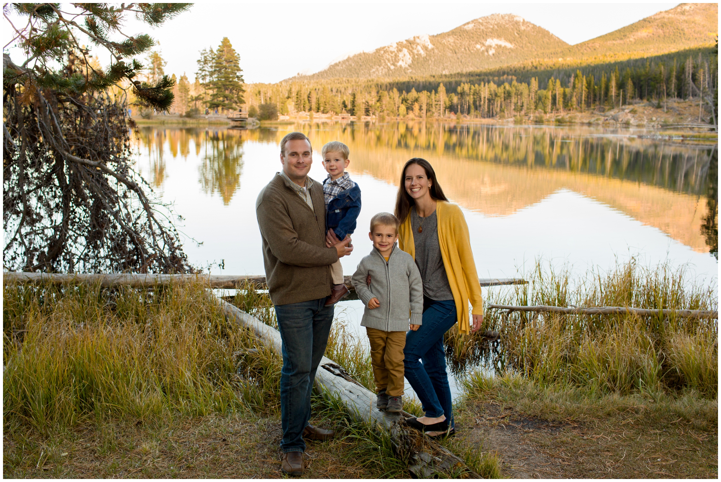 Estes Park family photography at Sprague Lake in Rocky Mountain National Park by Colorado portrait photographer Plum Pretty Photography