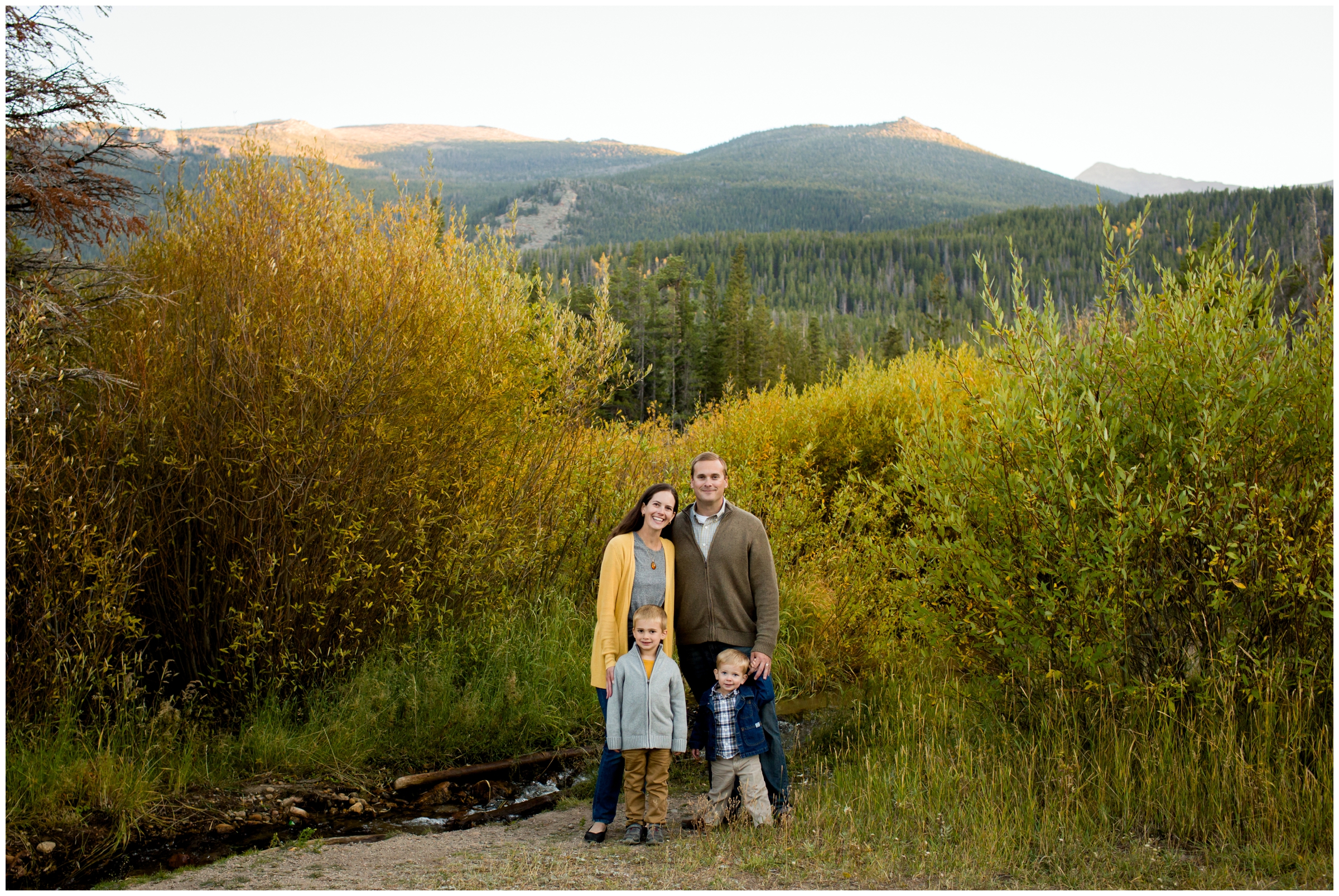 Estes Park family photography at Sprague Lake in Rocky Mountain National Park by Colorado portrait photographer Plum Pretty Photography