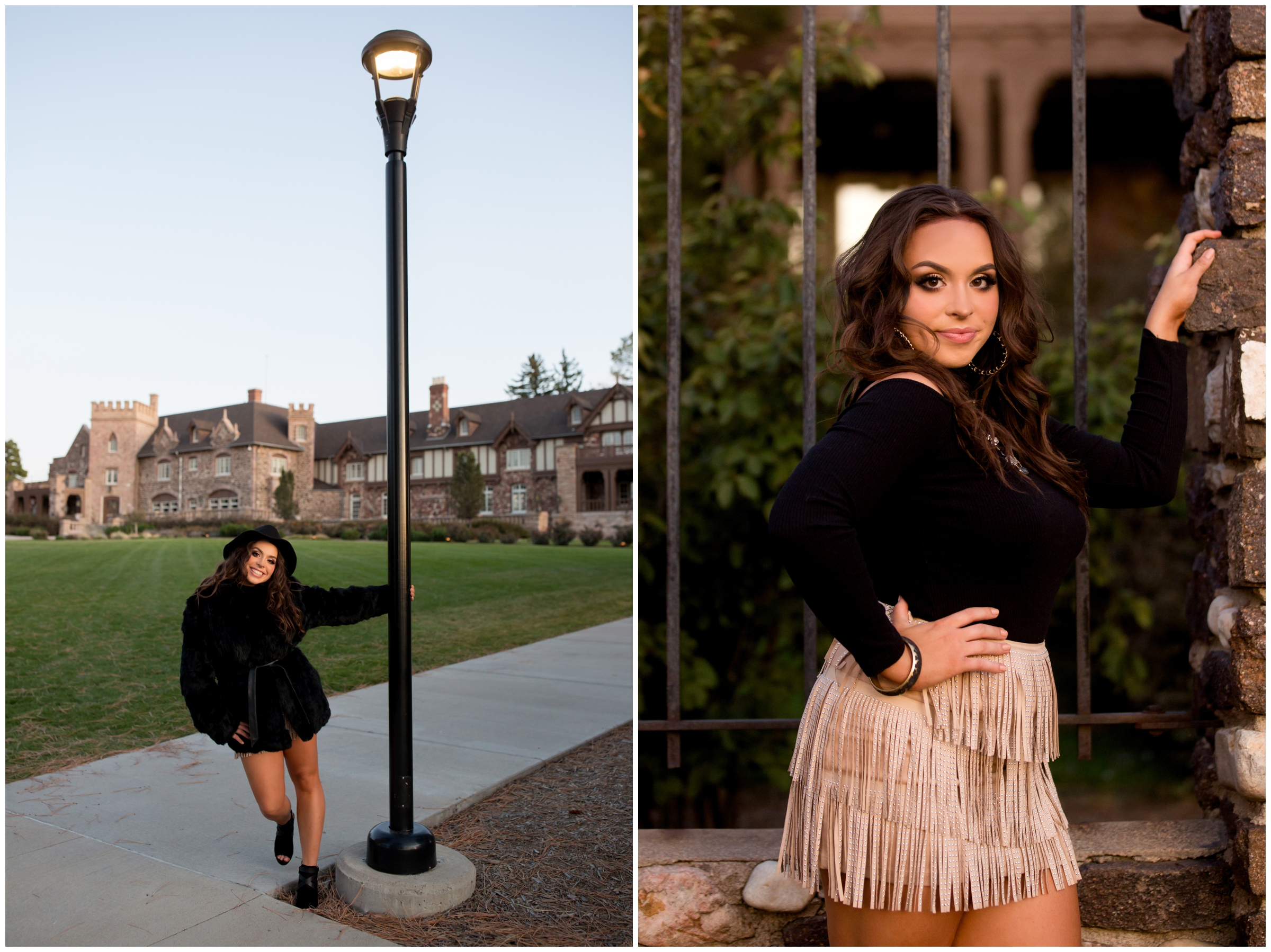 Highlands Ranch senior pictures at Highlands Ranch Mansion by Colorado portrait photographer Plum Pretty Photography