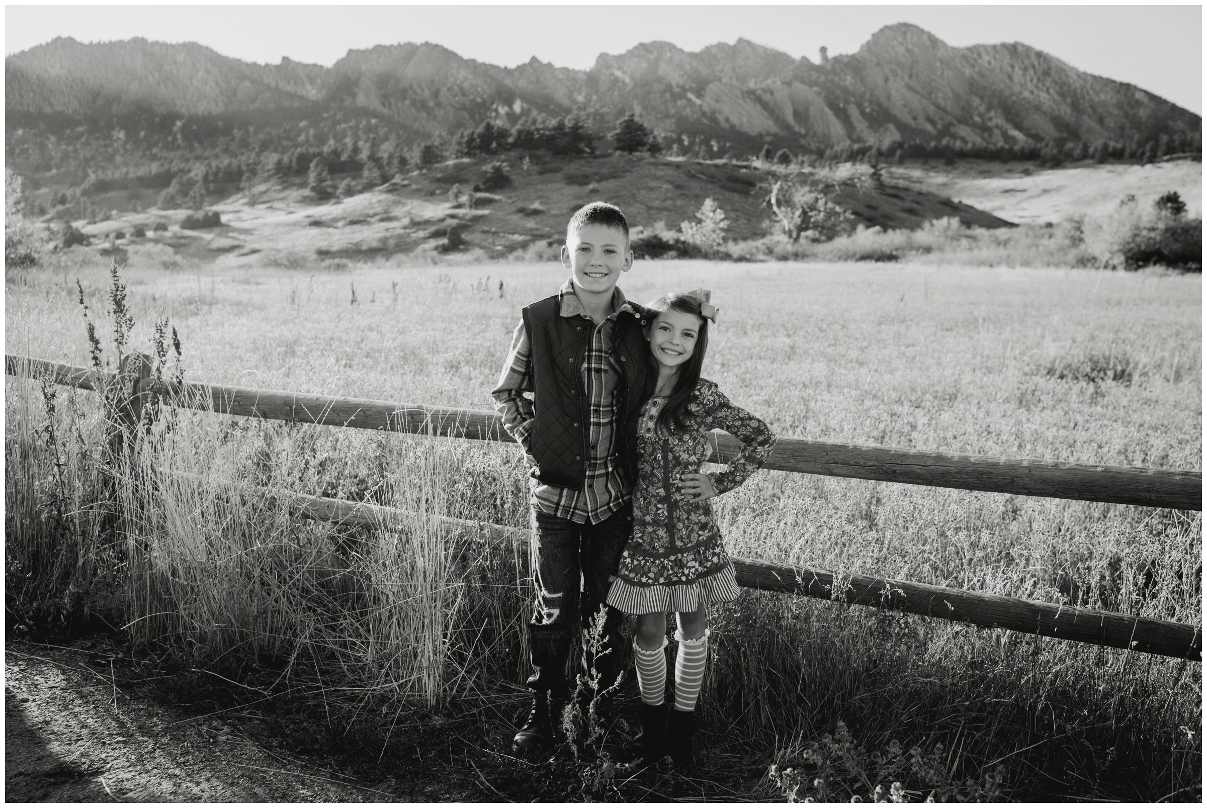 south mesa trail Boulder Colorado family pictures during fall 