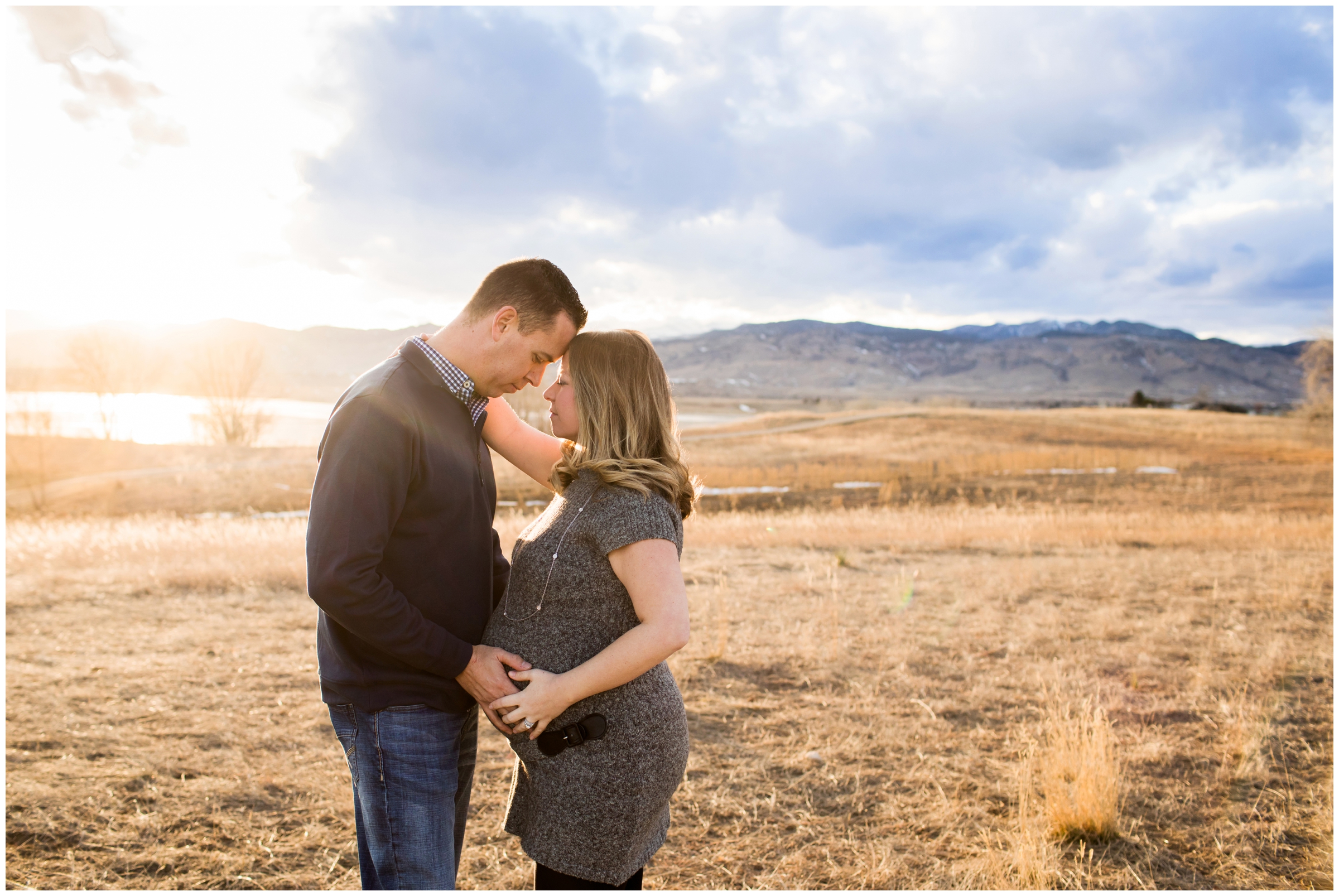 pregnancy photo shoot at Coot Lake Colorado 