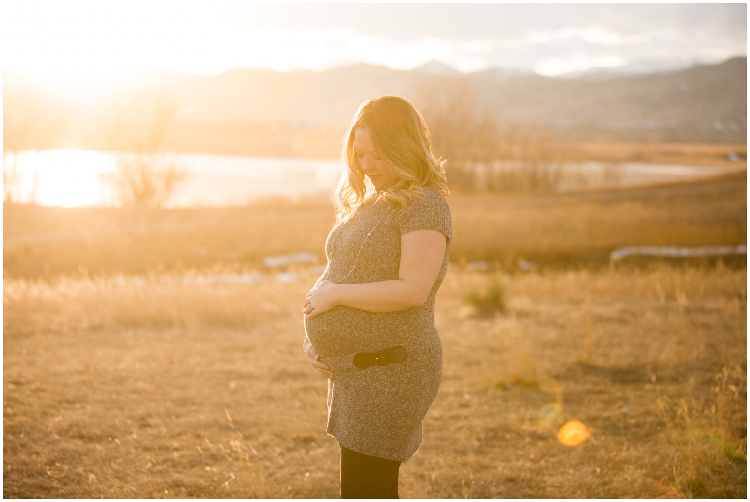 sunny maternity photos in Boulder Colorado 