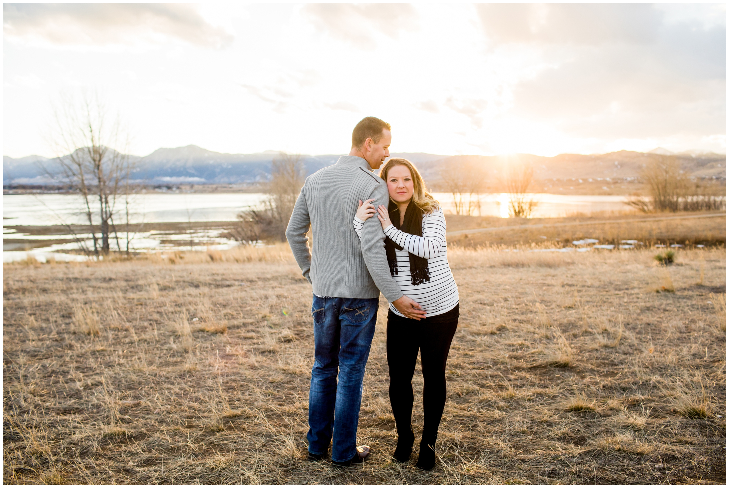 pregnancy photography session at Coot Lake CO