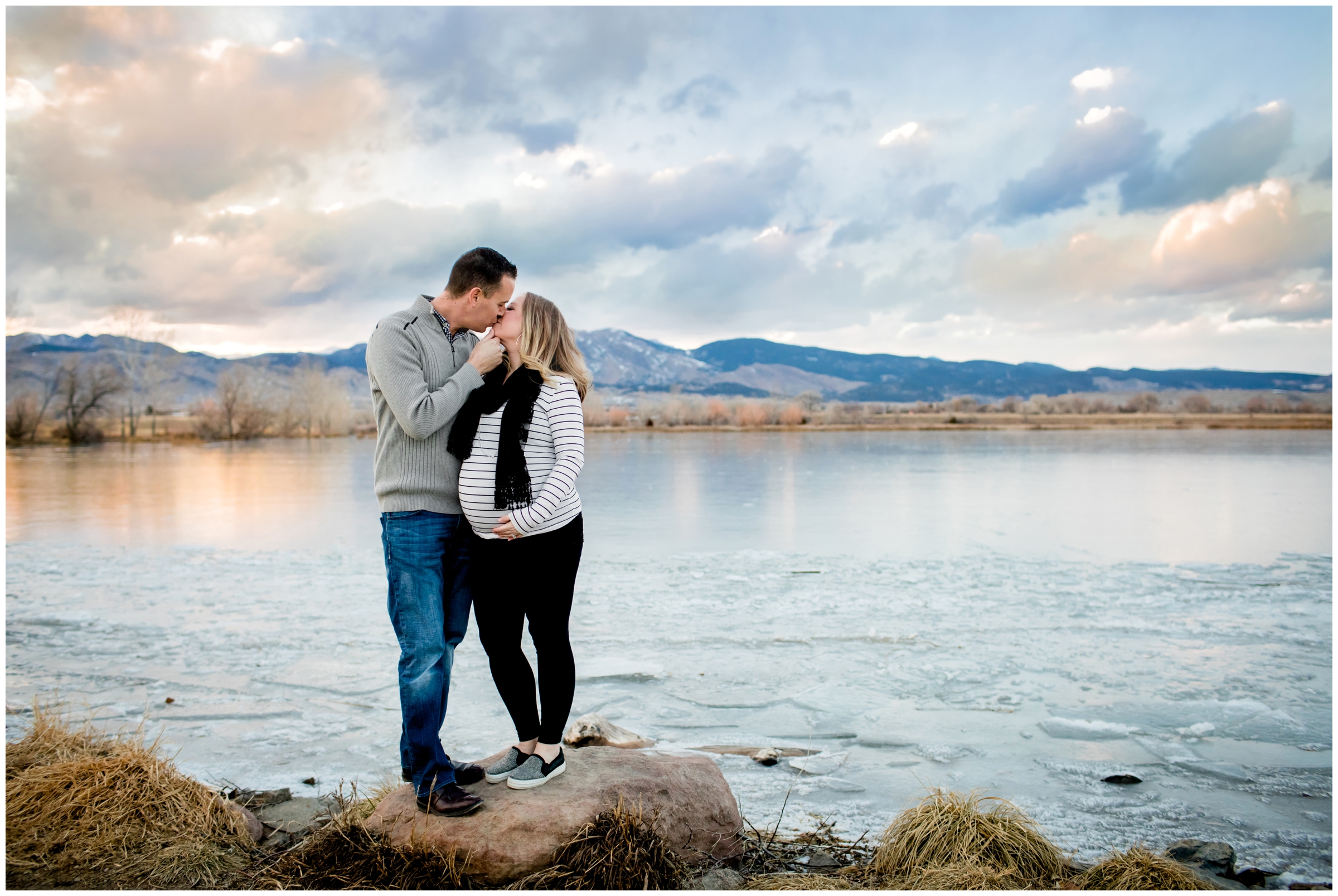 Boulder maternity pictures at Coot Lake by Colorado portrait photographer Plum Pretty Photography