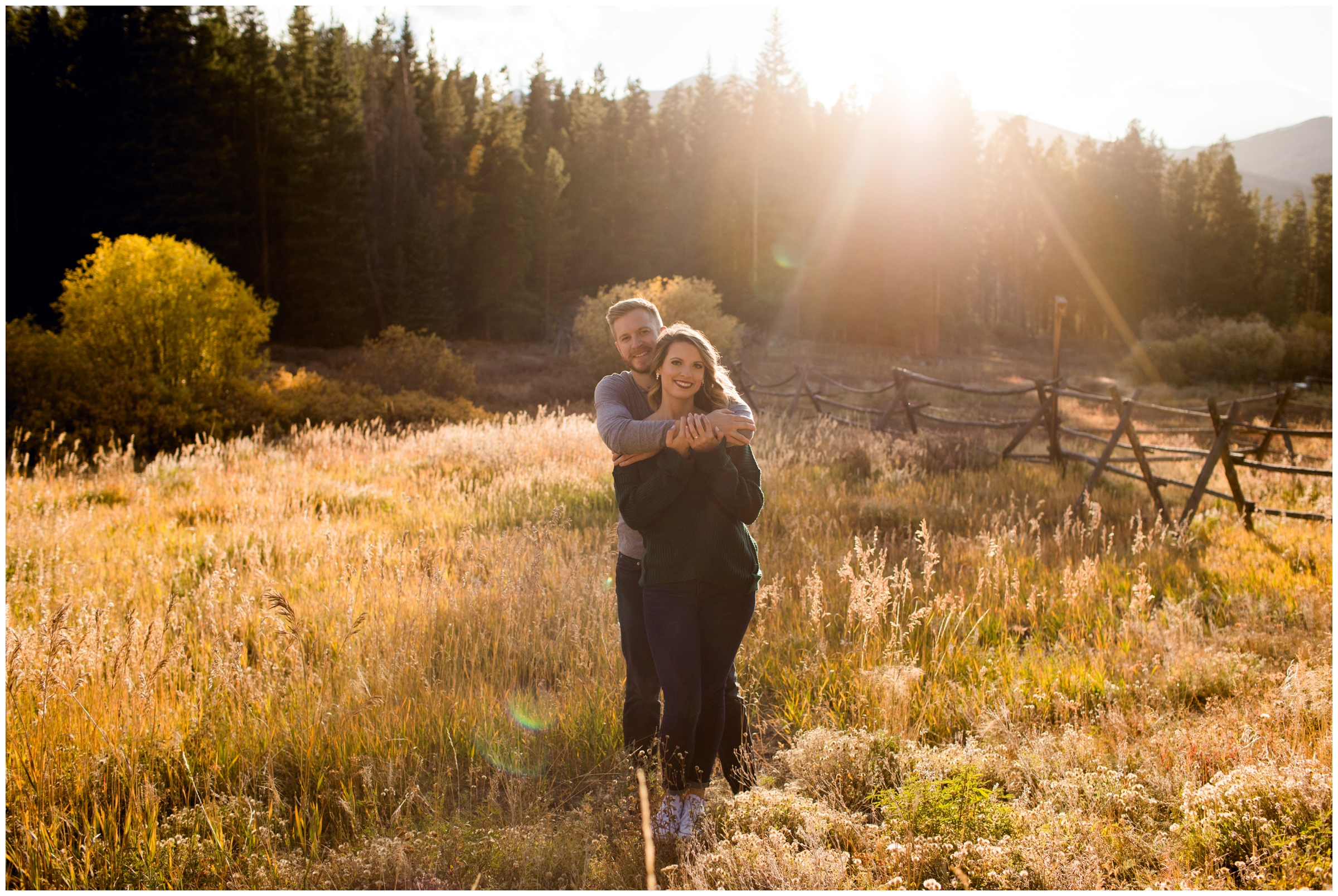 sunny fall engagement photography inspiration in Breckenridge CO