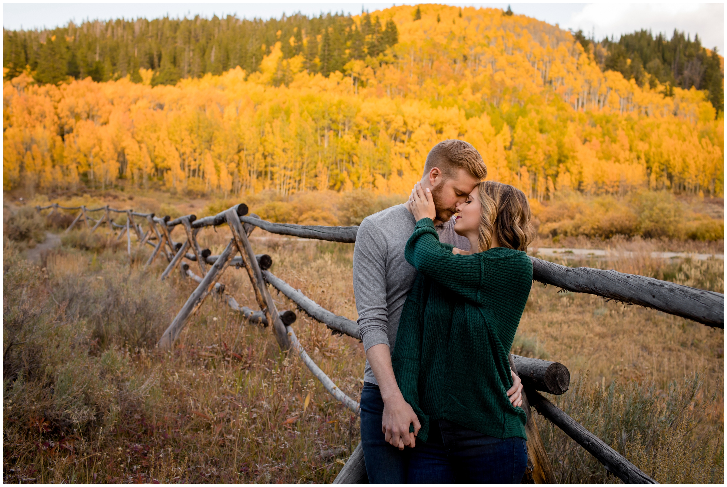 colorful fall engagement photography inspiration in Breckenridge Colorado