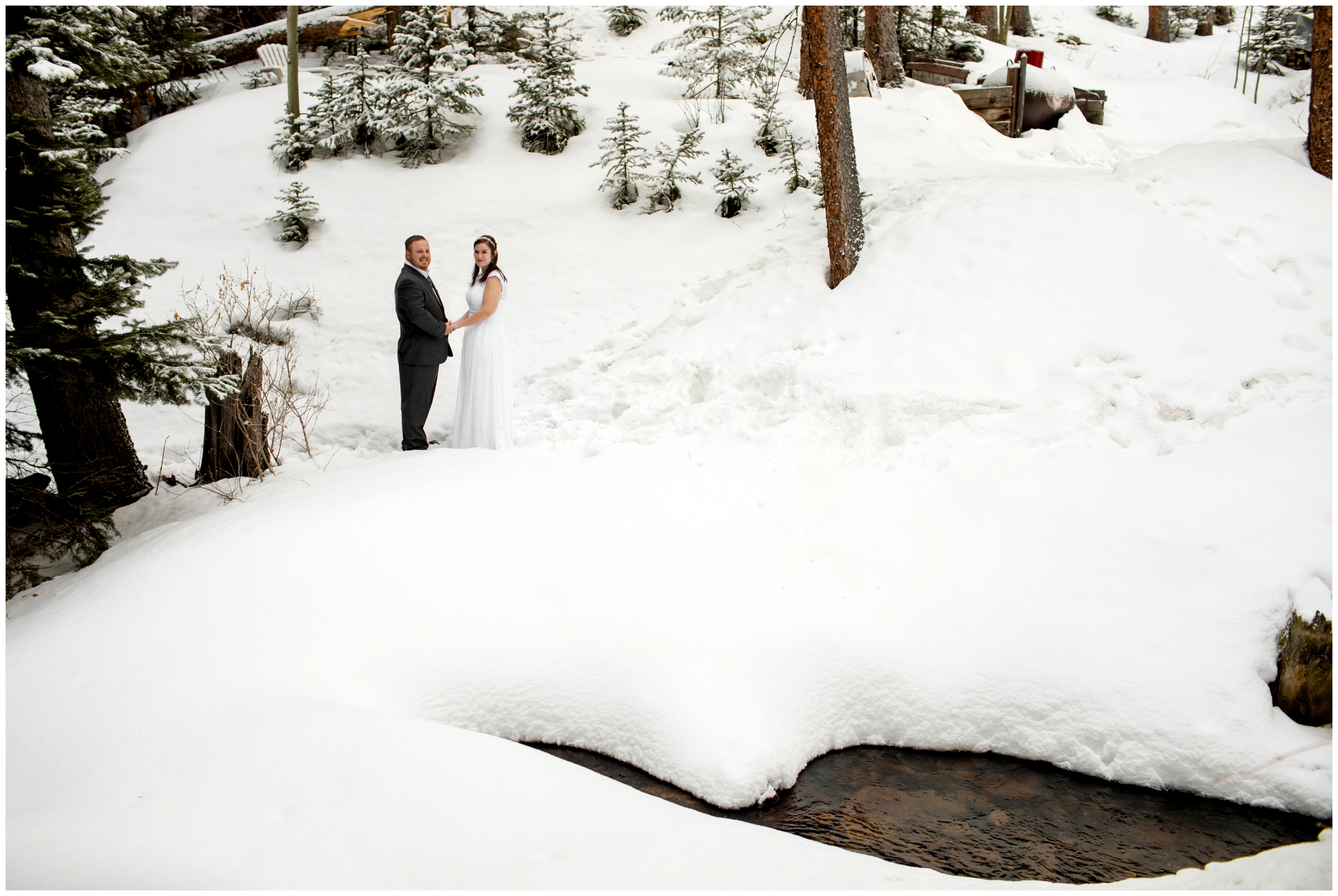 snowy winter wedding inspiration in Idaho Springs by elopement photographer Plum pretty photography
