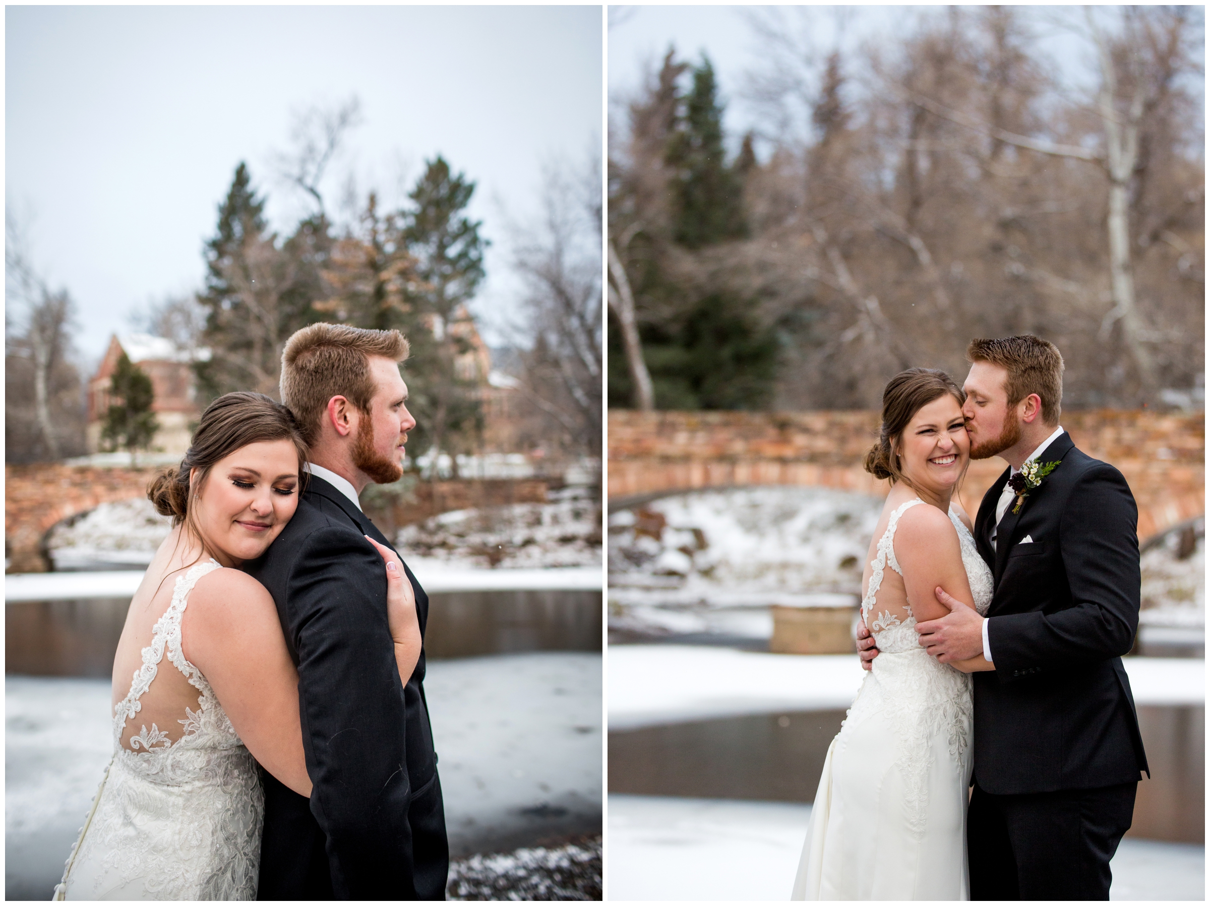 winter wedding photography inspiration at University of Colorado Boulder 