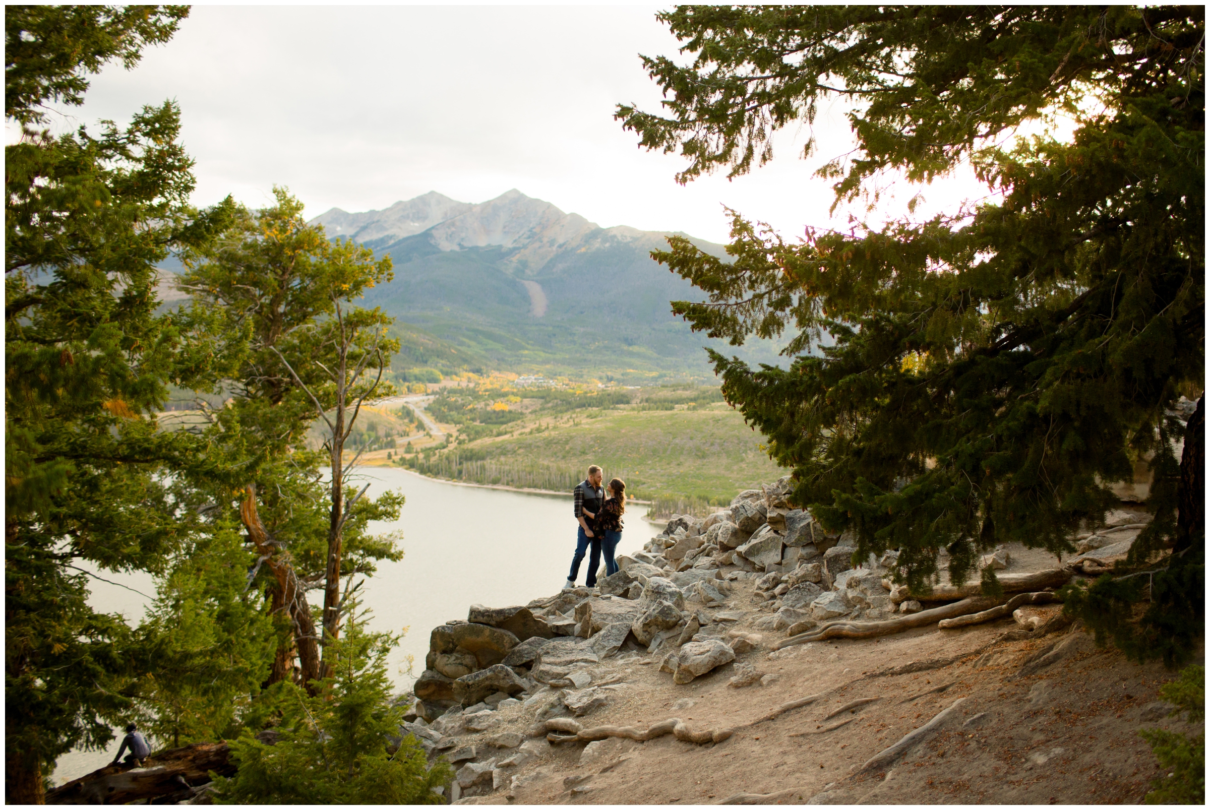 Sapphire Point Breckenridge Colorado engagement portraits during fall 