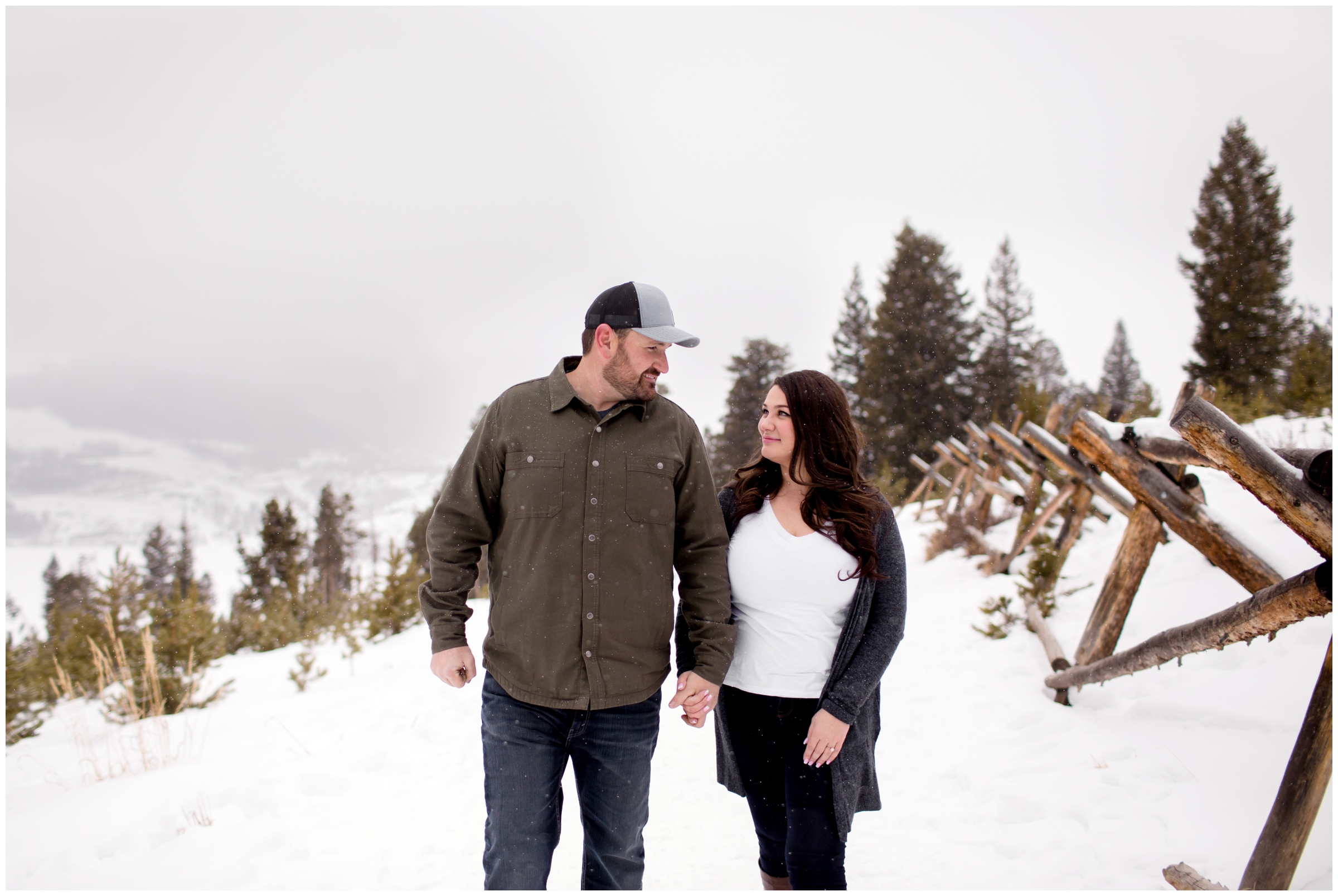 Sapphire Point Colorado winter engagement pictures by Plum Pretty Photo 