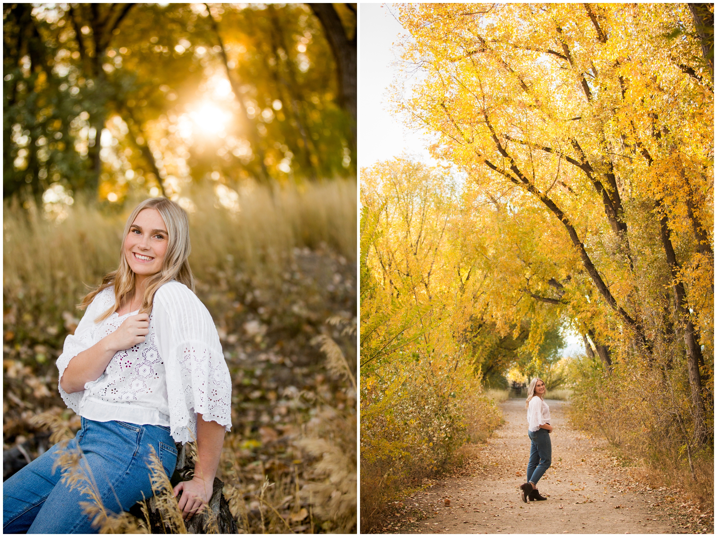 colorful fall senior pictures by Longmont photographer Plum Pretty Photography 