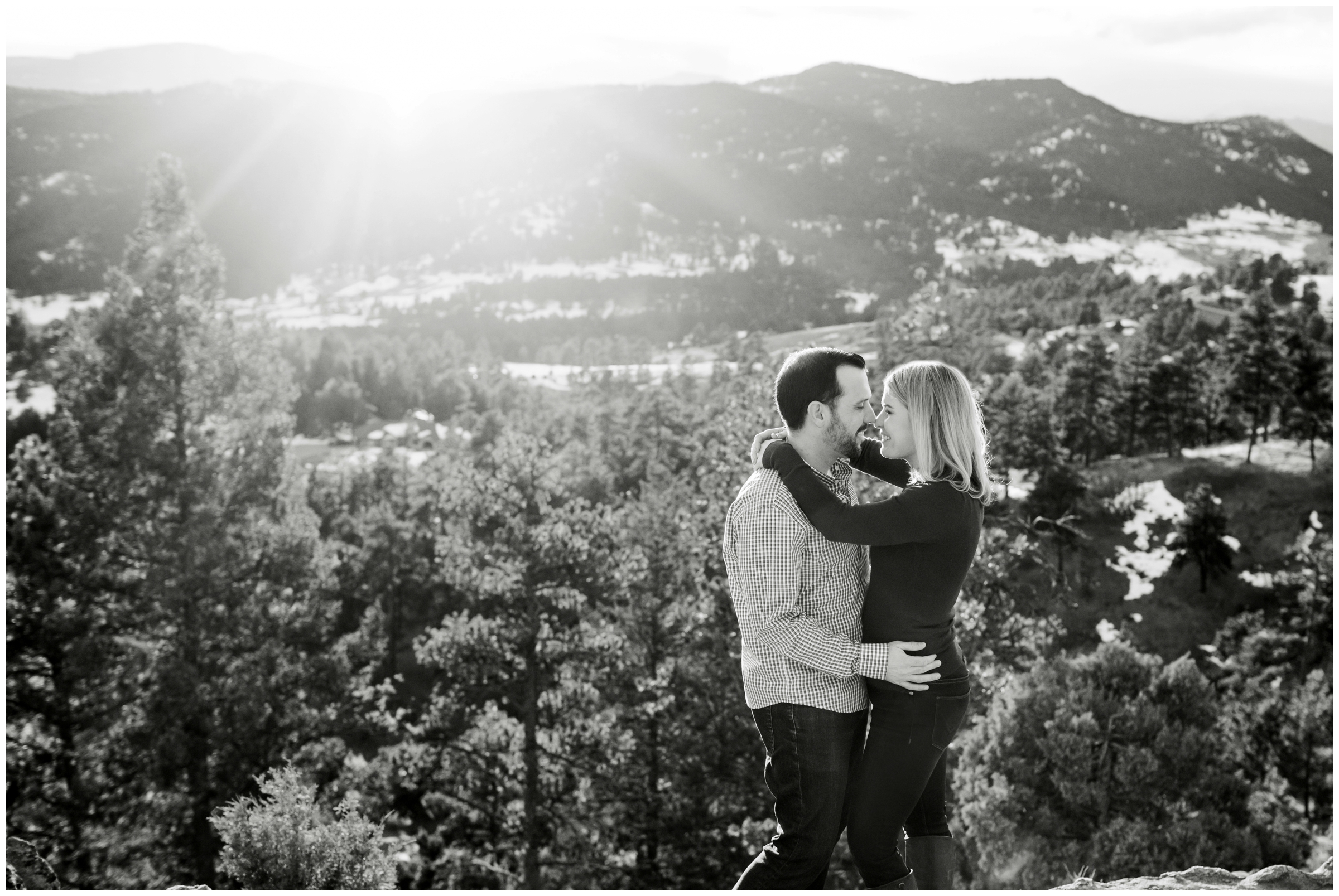 sunny mountain engagement photography inspiration in Colorado 