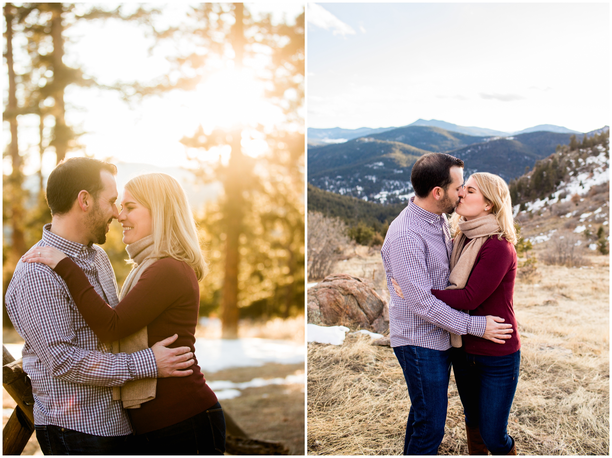 Mount Falcon engagement photos by Colorado wedding photographer Plum Pretty Photography