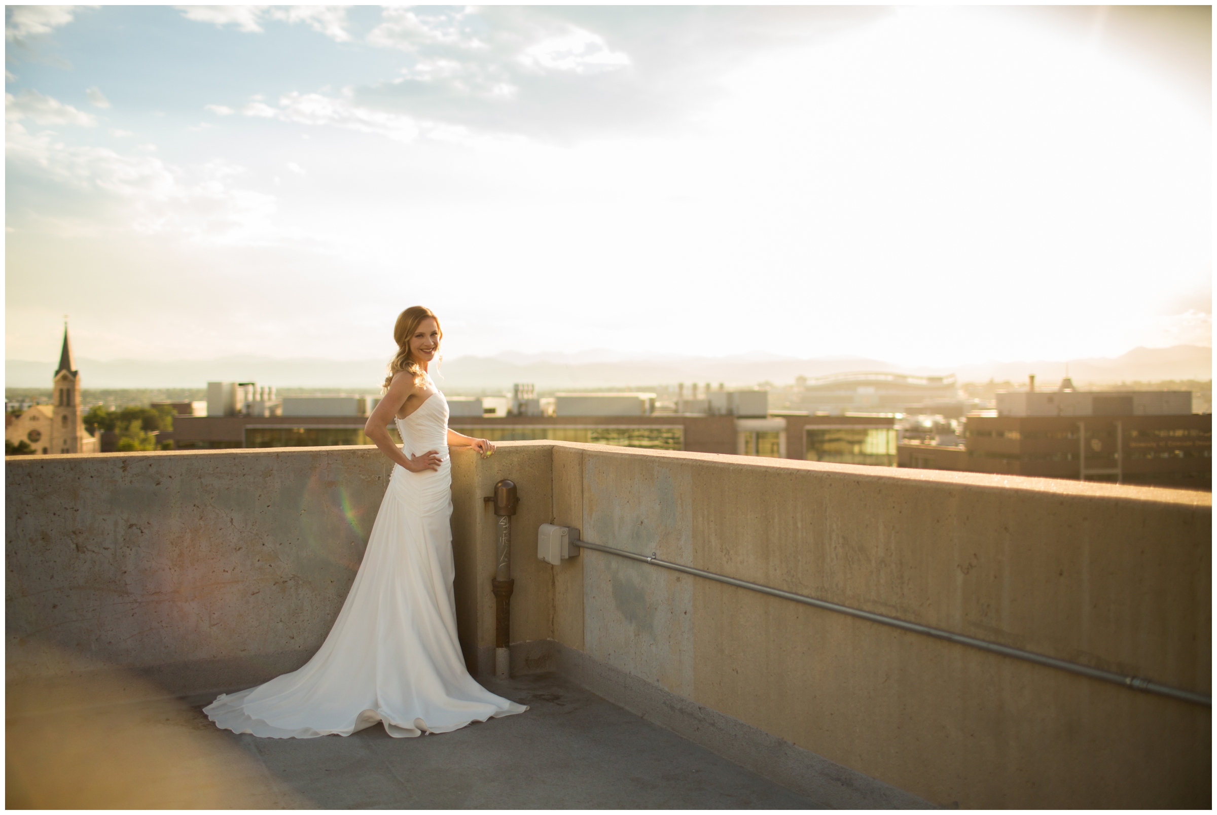 rooftop wedding pictures in downtown Denver 