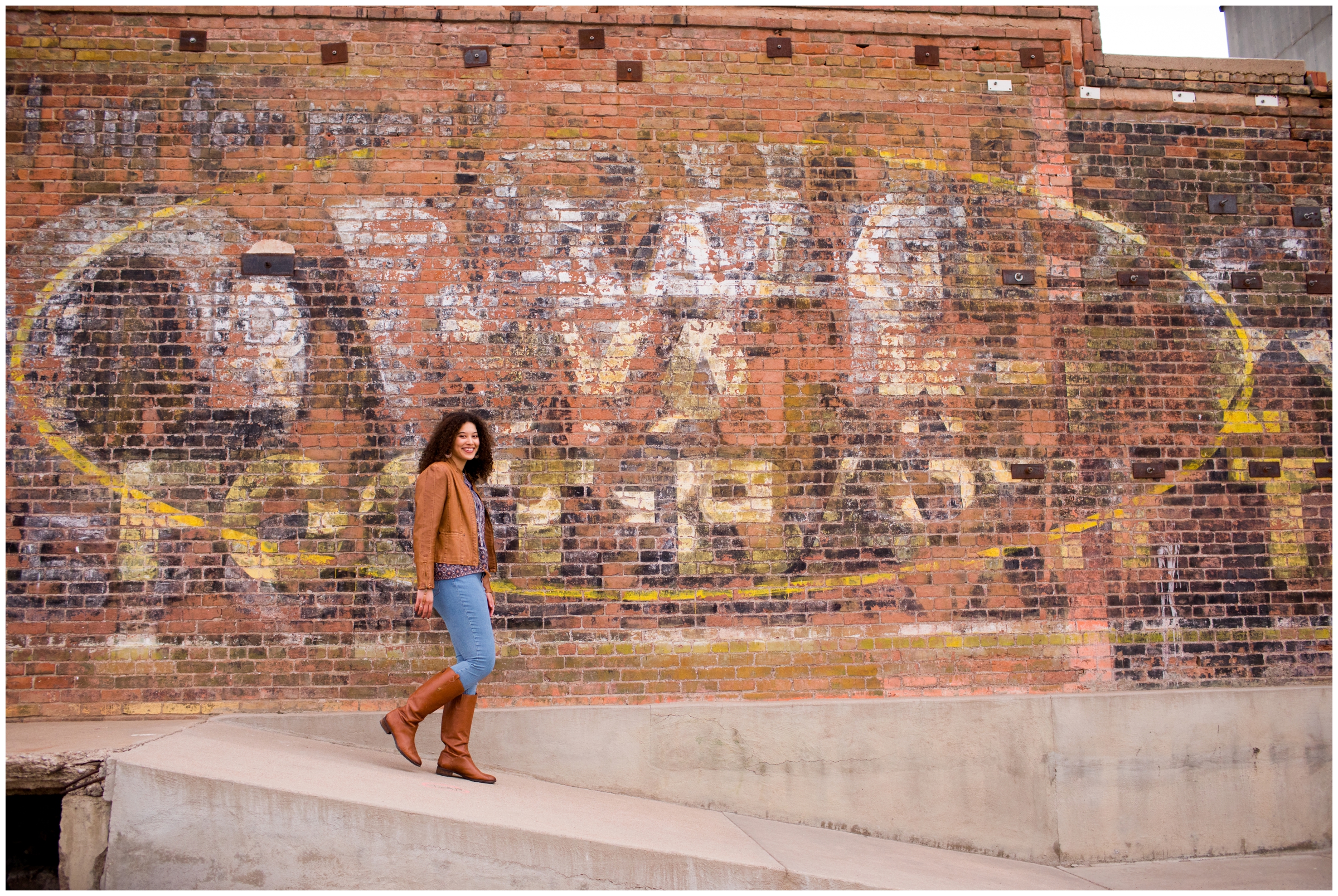 Urban downtown Greeley senior pictures by Colorado portrait photographer Plum Pretty Photography