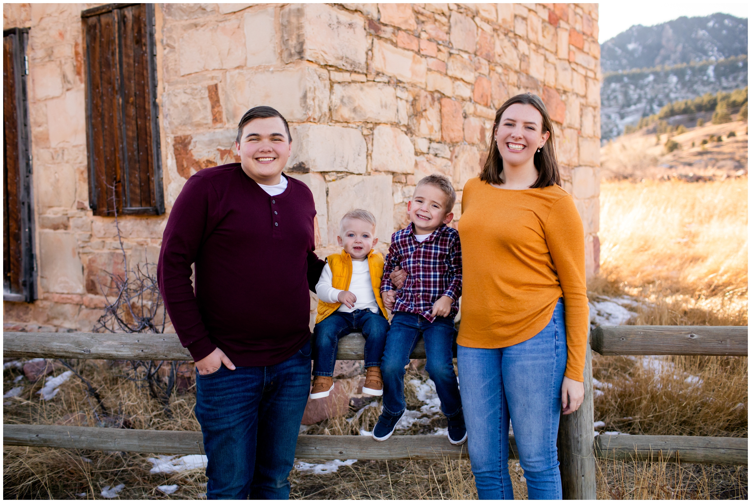 late fall family photos at South Mesa in Boulder 
