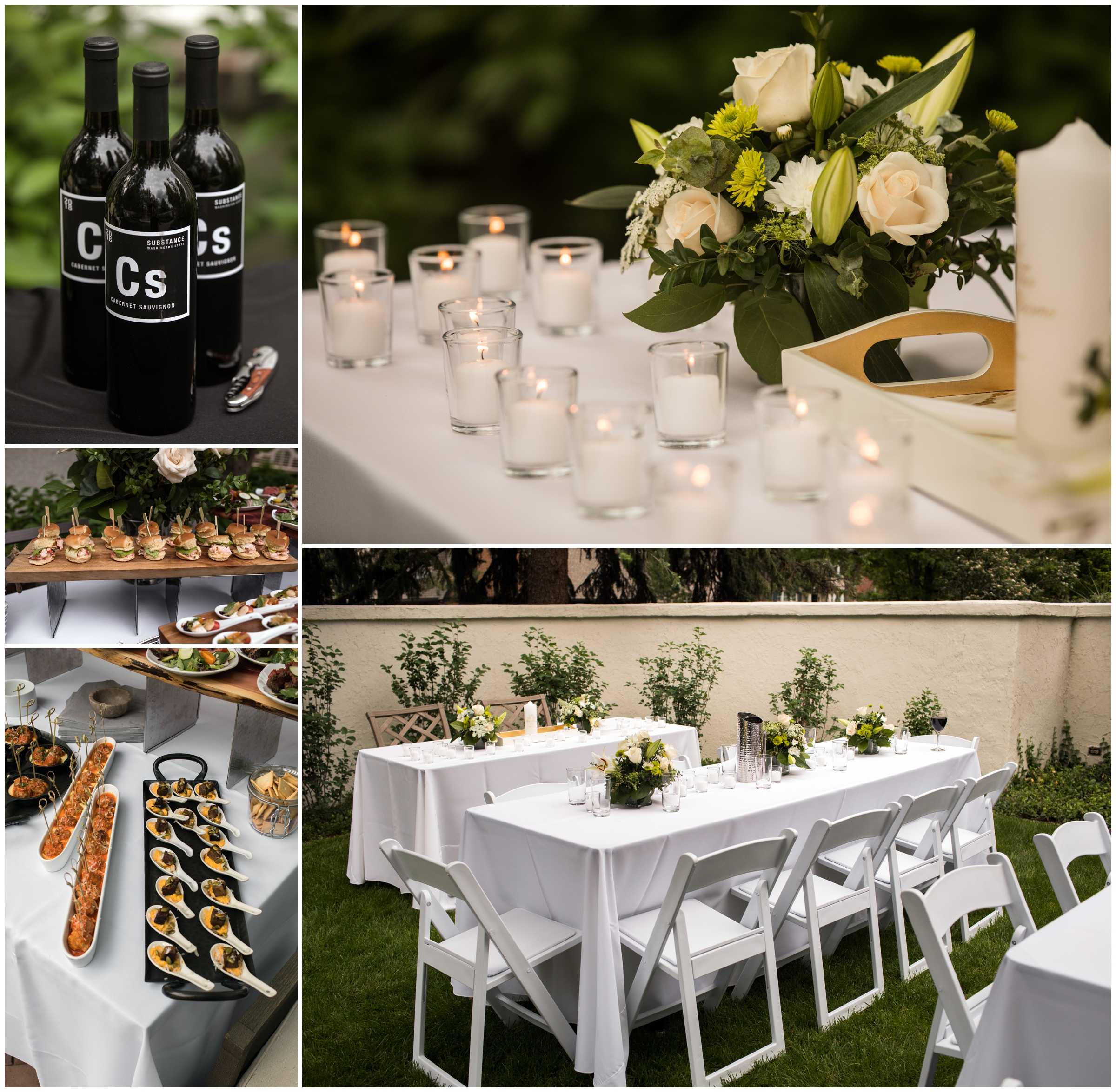 backyard wedding reception details