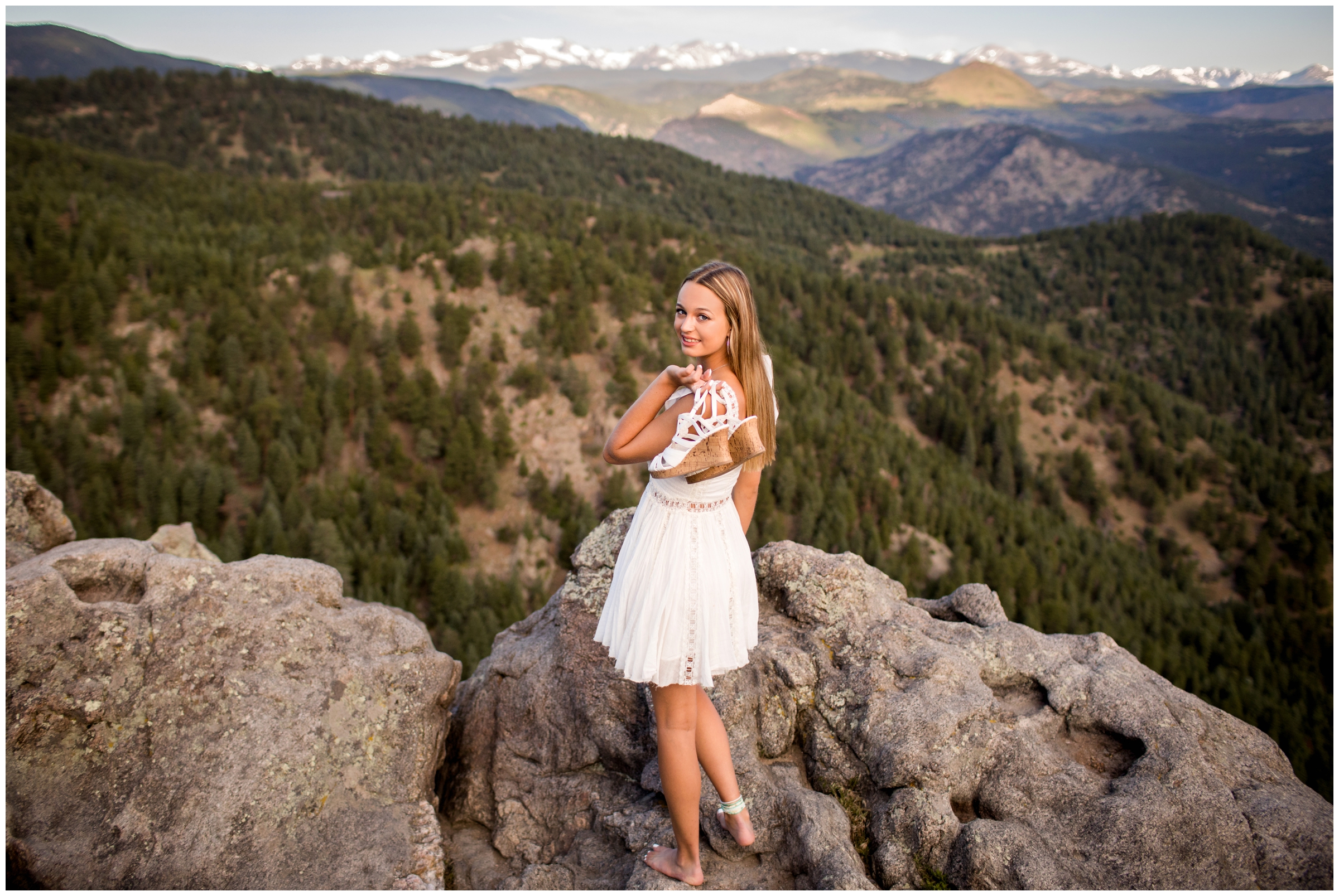 Boulder Colorado senior photography at Lost Gulch Lookout by portrait photographer Plum Pretty Photography