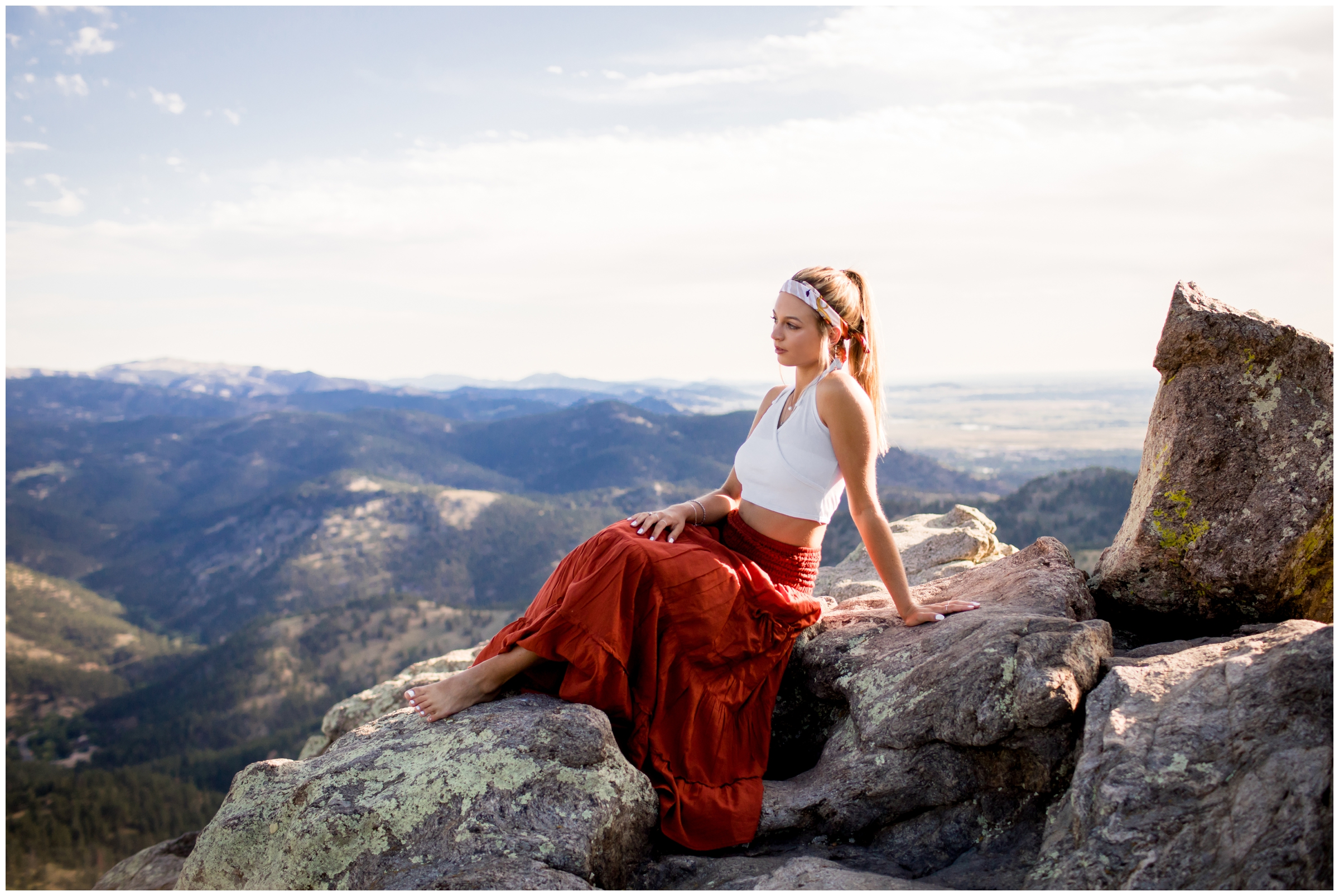 Boulder Colorado senior photography at Lost Gulch Lookout and Gross Reservoir by portrait photographer Plum Pretty Photography