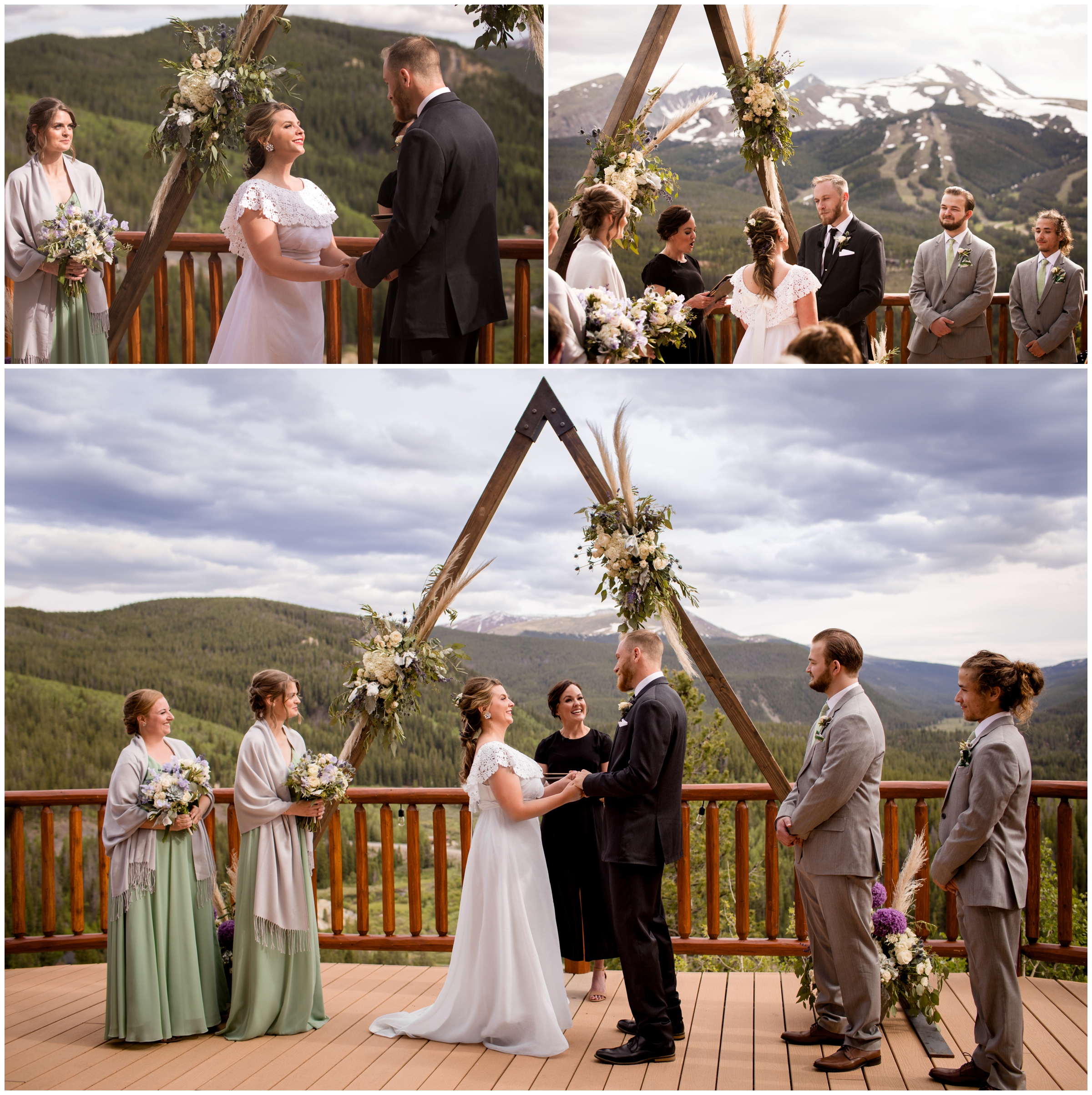 outdoor wedding ceremony at the Lodge at Breckenridge wedding in the Colorado mountains 