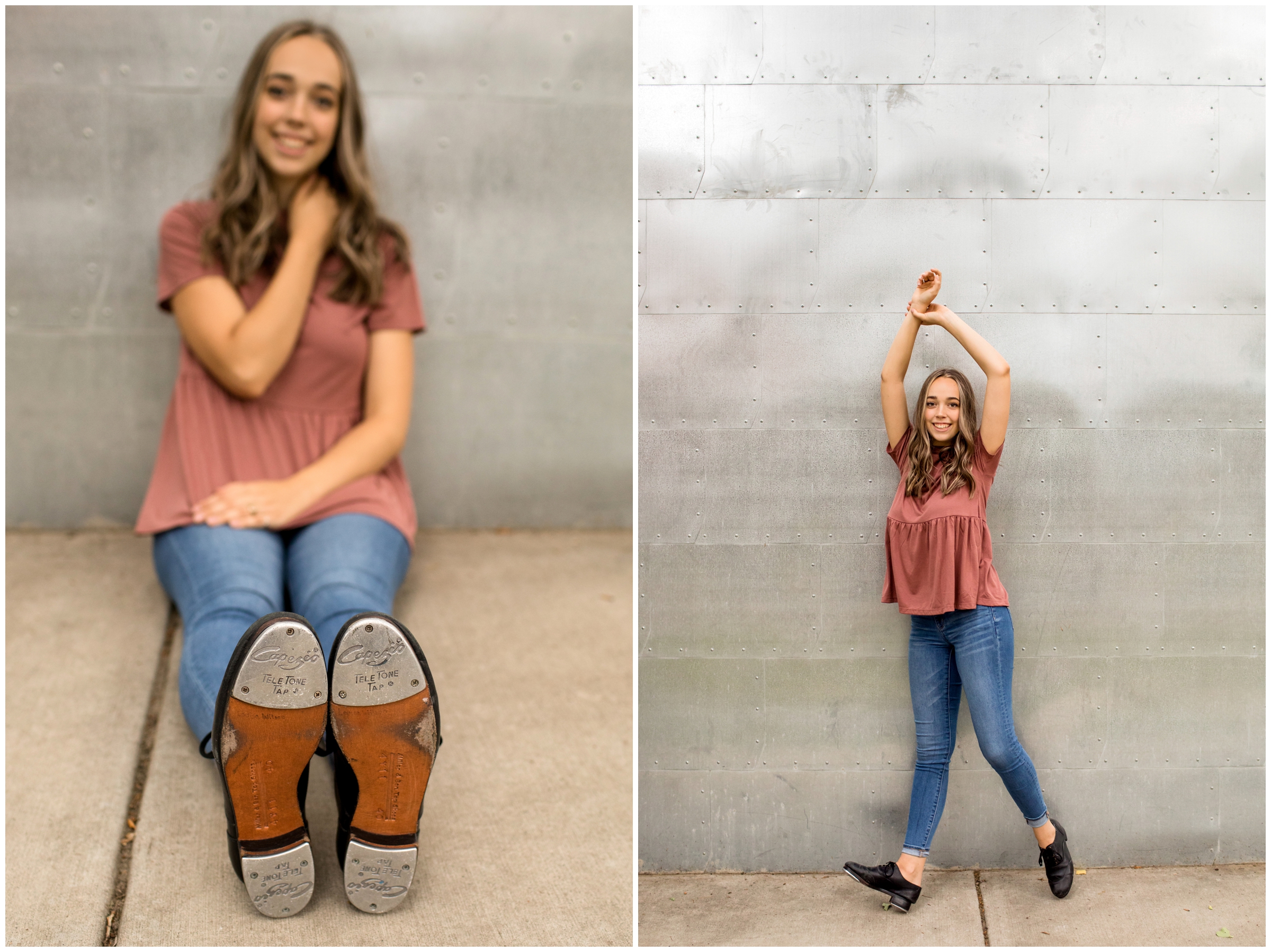 tap dancer senior photography inspiration in Longmont Colorado 