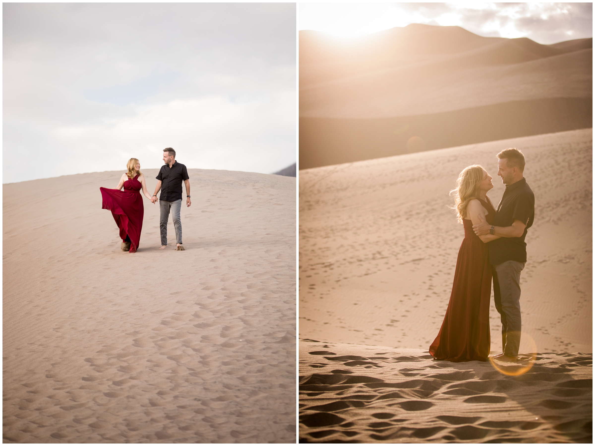 Sand Dunes Colorado portraits by CO couples and engagement photographer Plum Pretty Photography