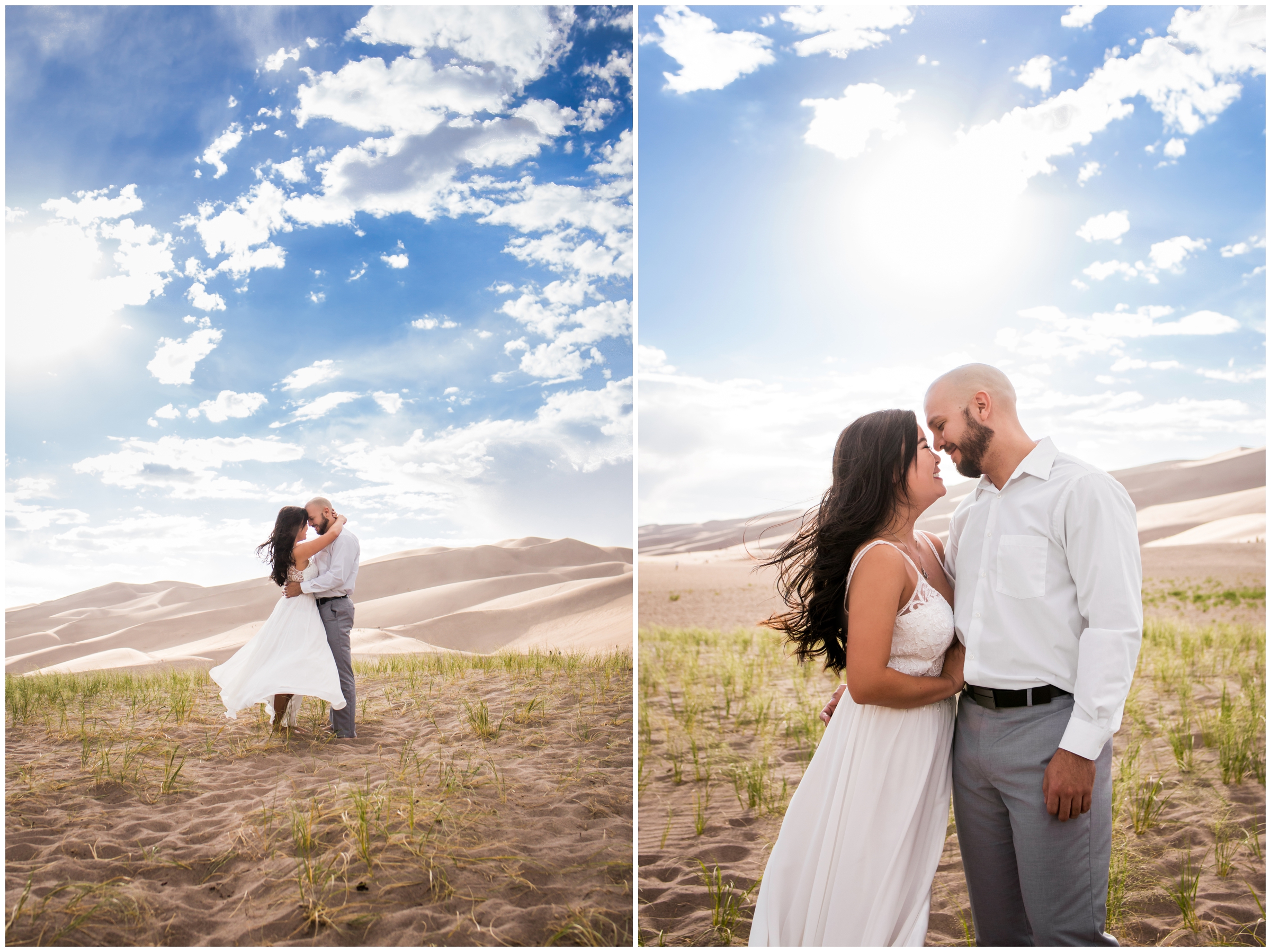 Colorado sand dunes engagement photos by CO wedding photographer Plum Pretty Photography
