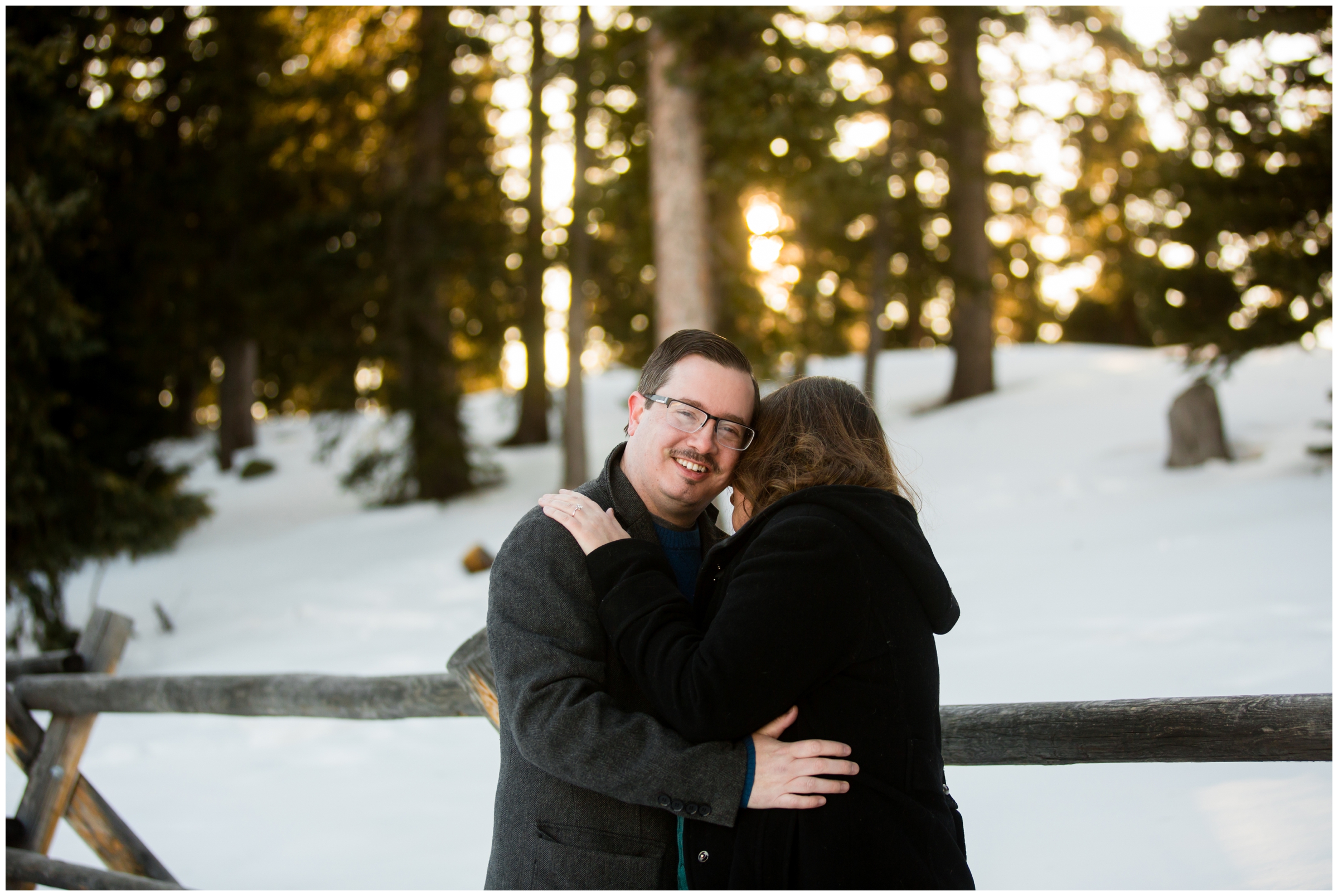 Echo Lake Colorado winter engagement photography inspiration