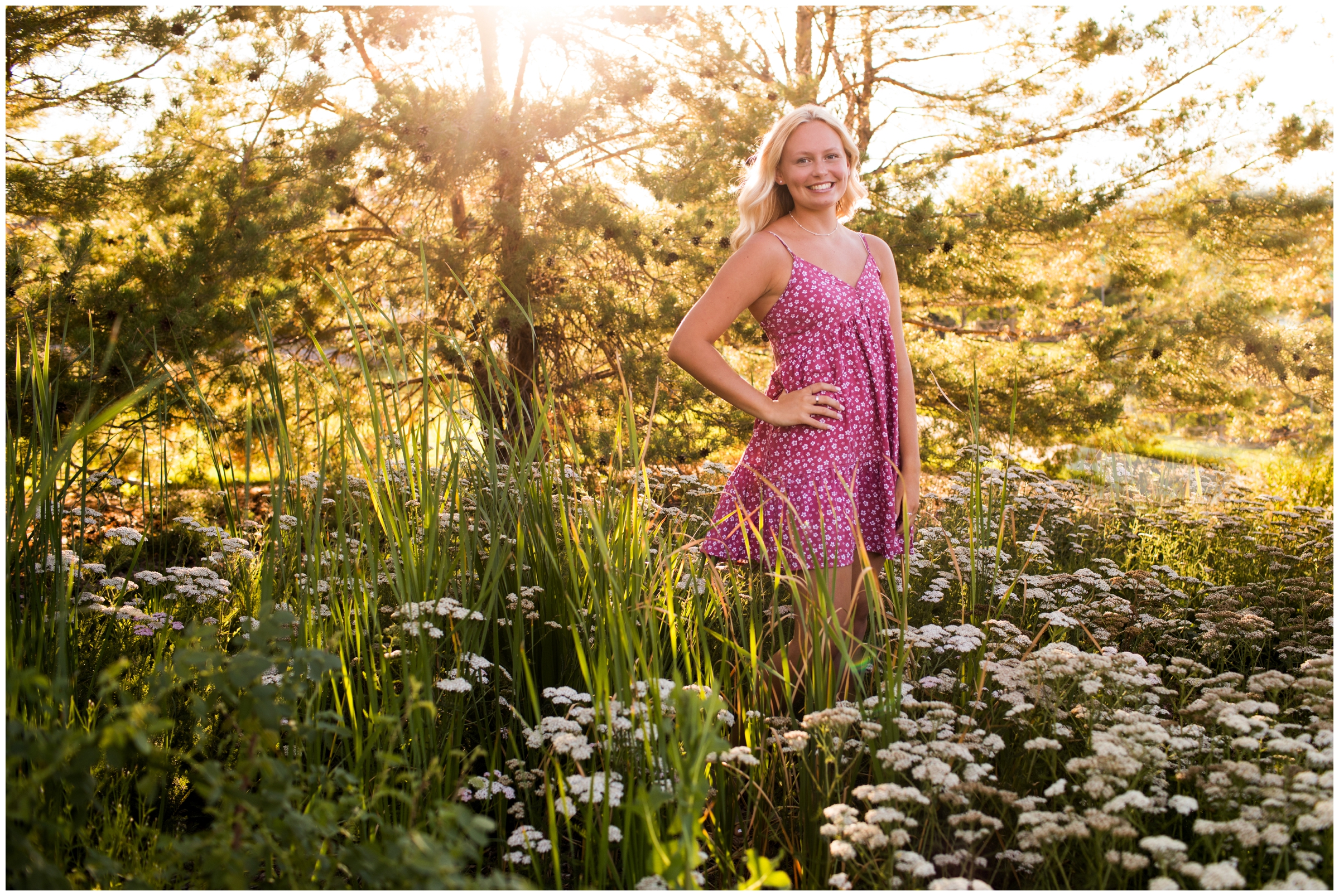 flower field senior pictures inspiration in Colorado 