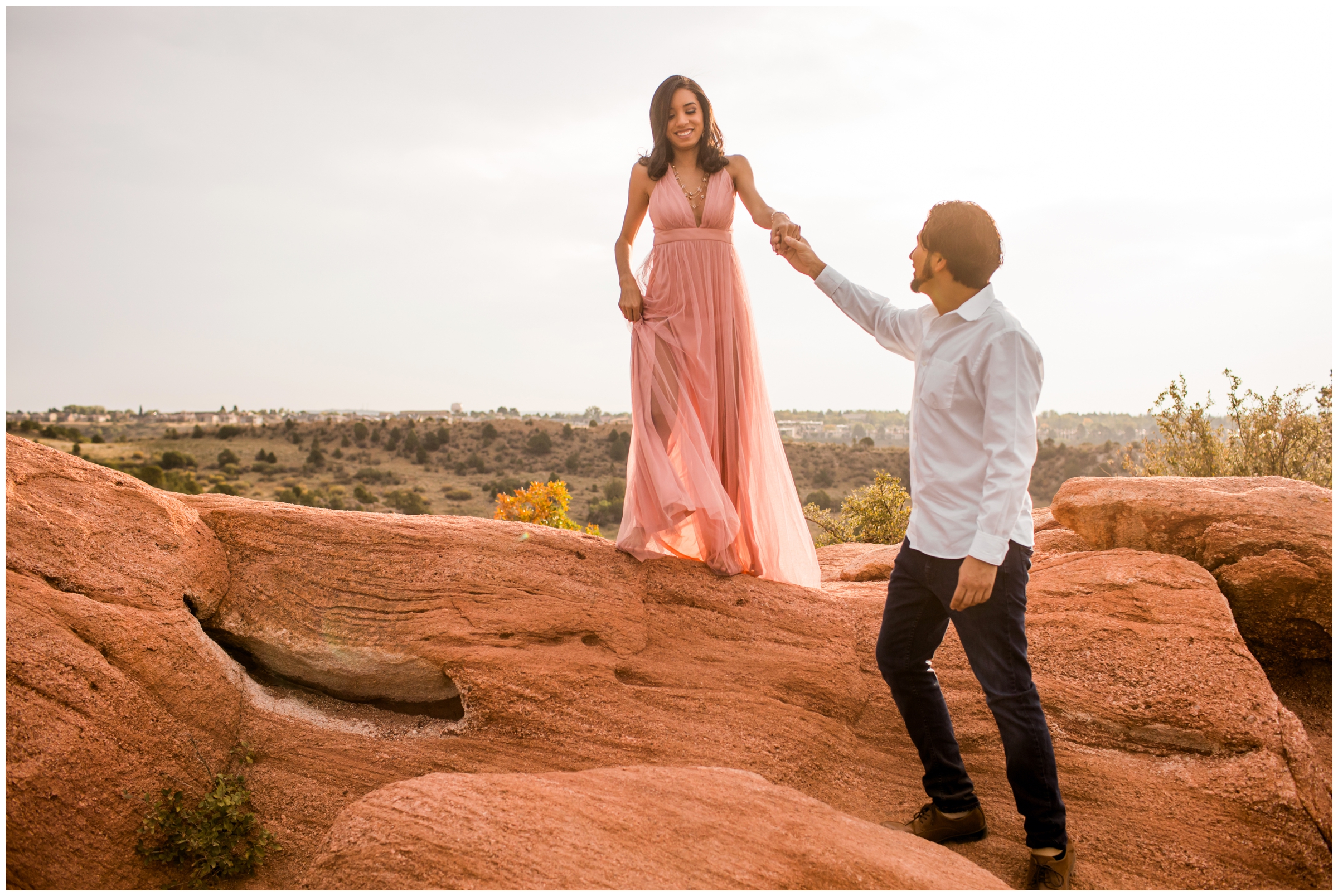 High Point Overlook Garden of the Gods engagement photography inspiration